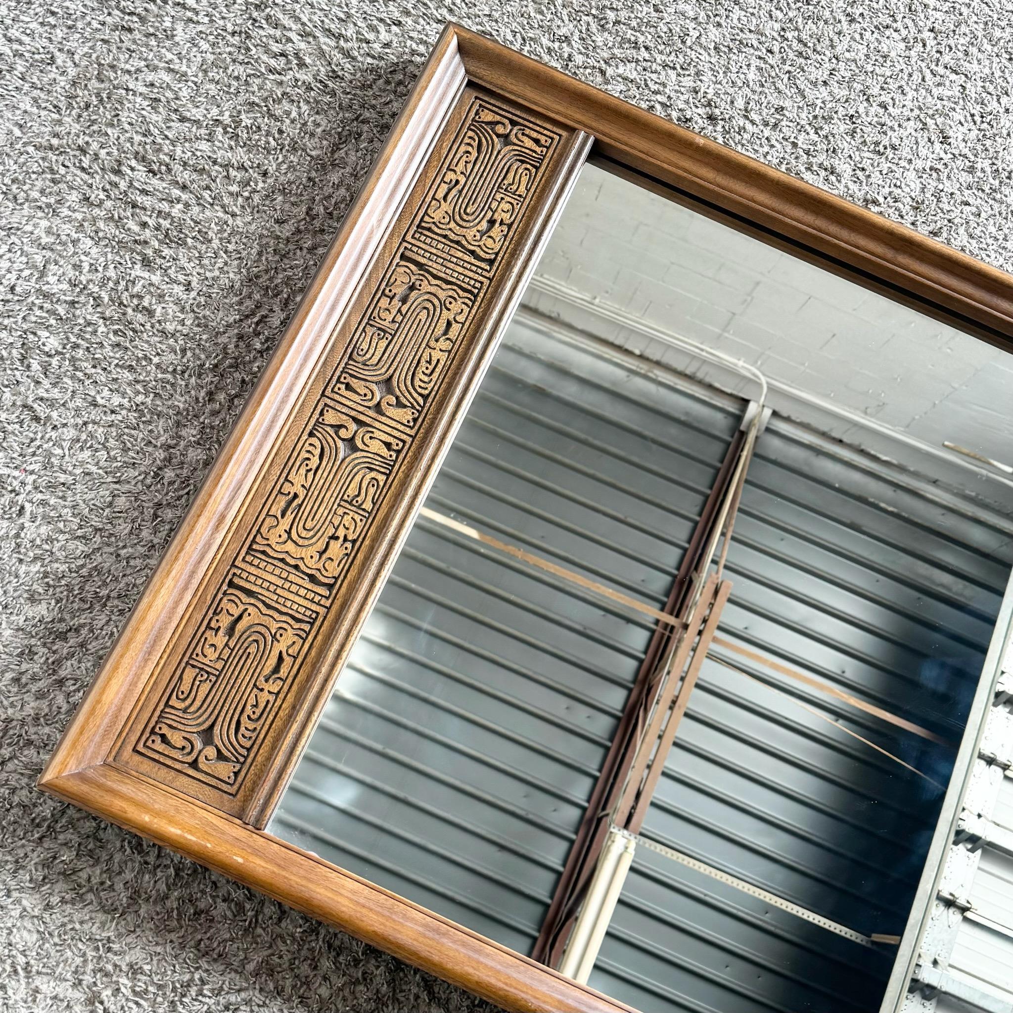 Mid-20th Century Mid Century Modern ‚ÄúMayan‚Äù Mirror by Bassett