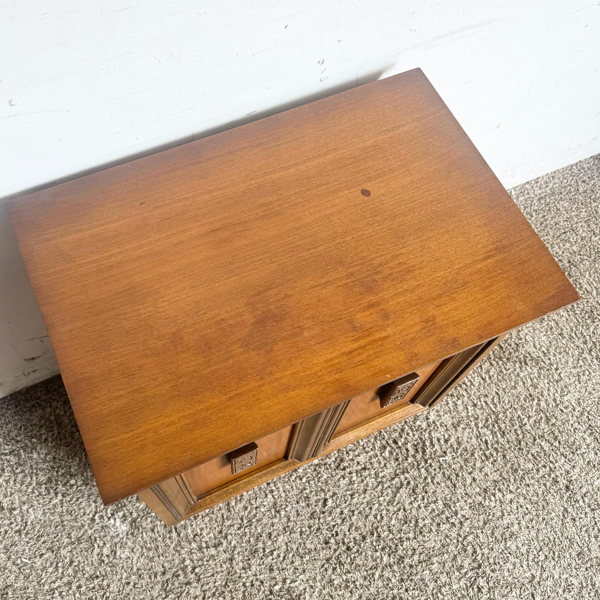 American Mid Century Modern ‚ÄúMayan‚Äù Nightstand by Basset