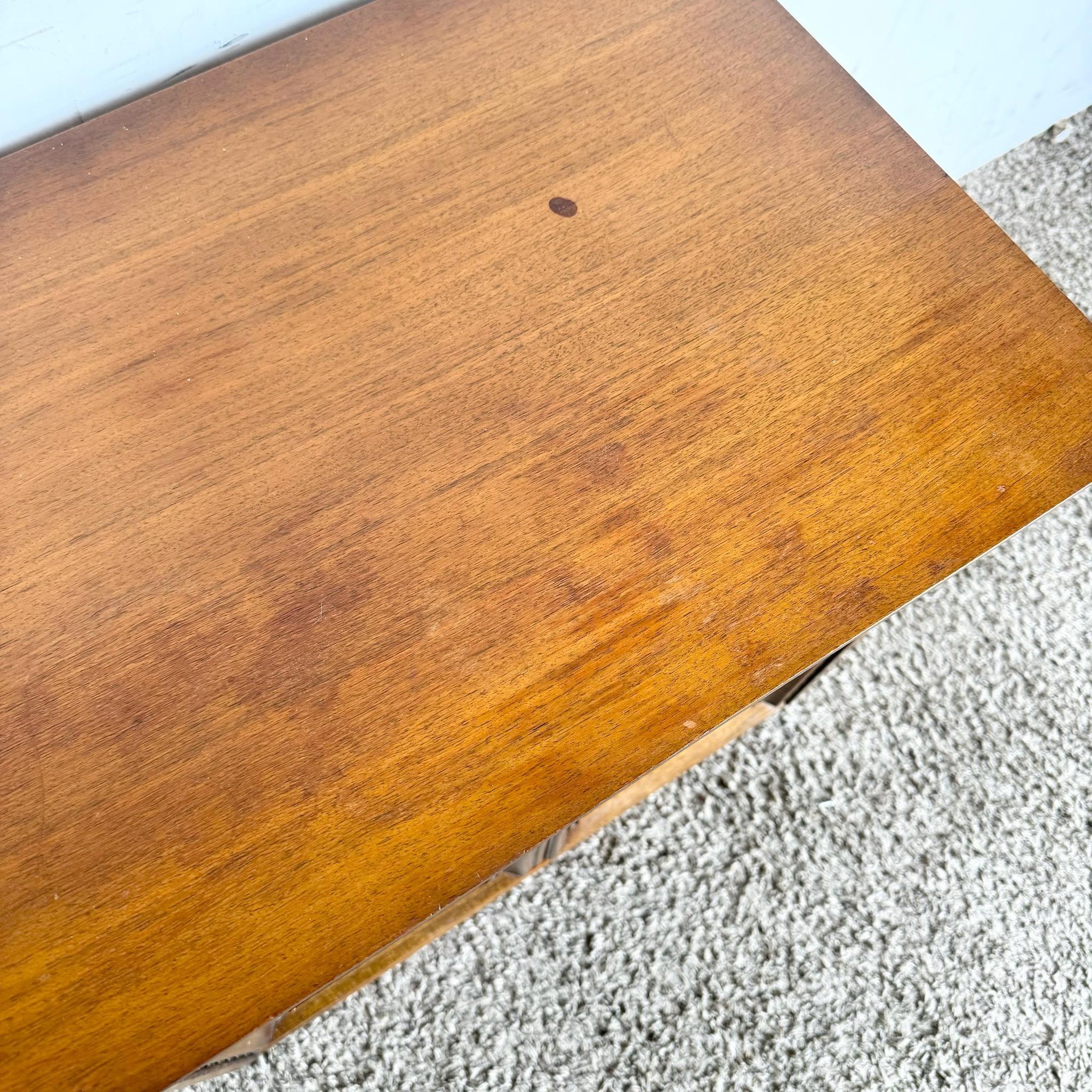 Mid Century Modern ‚ÄúMayan‚Äù Nightstand by Basset In Good Condition In Delray Beach, FL