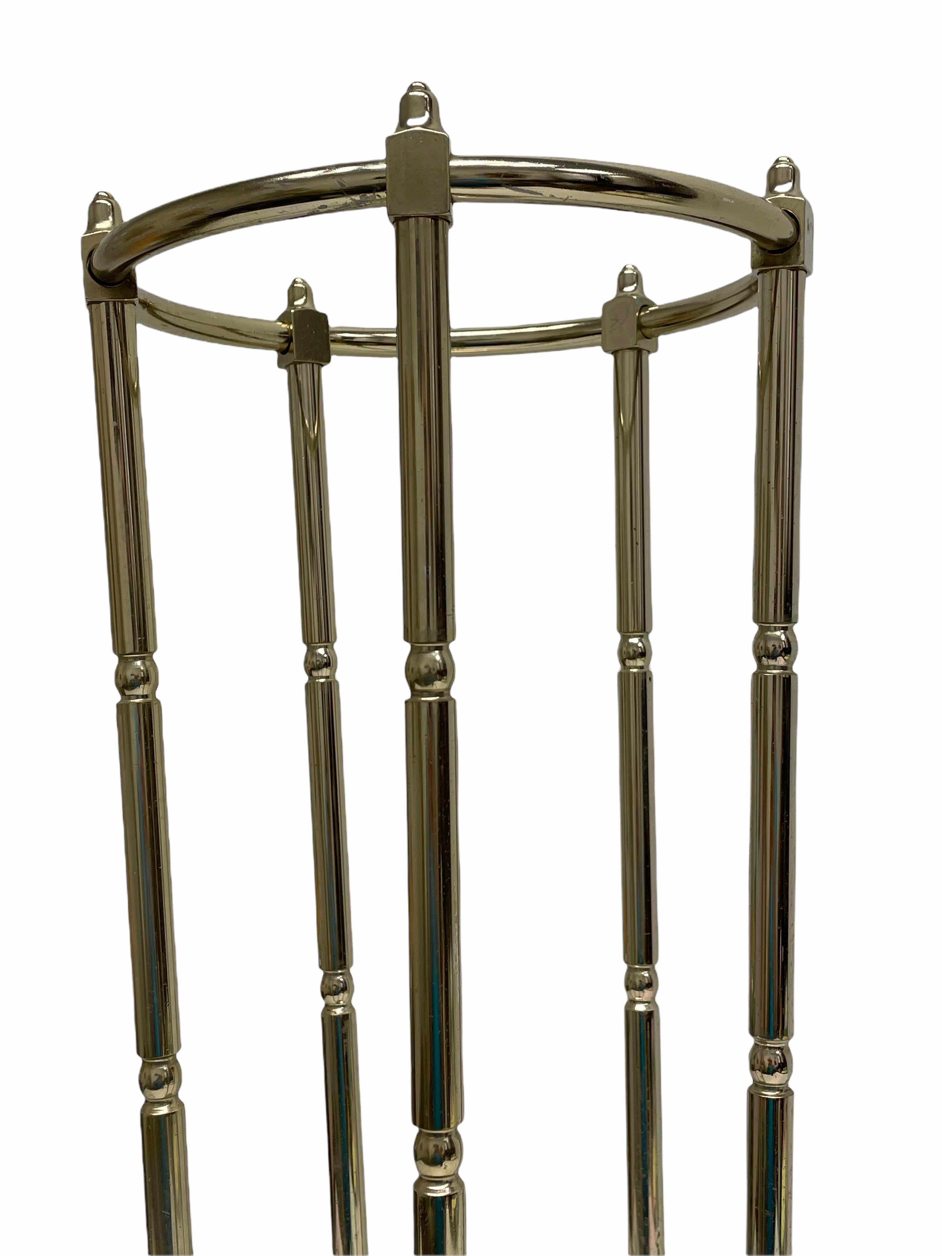 Mid-Century Modern Austrian Umbrella Stand Nickel Plate, Vienna, 1960s For Sale 1