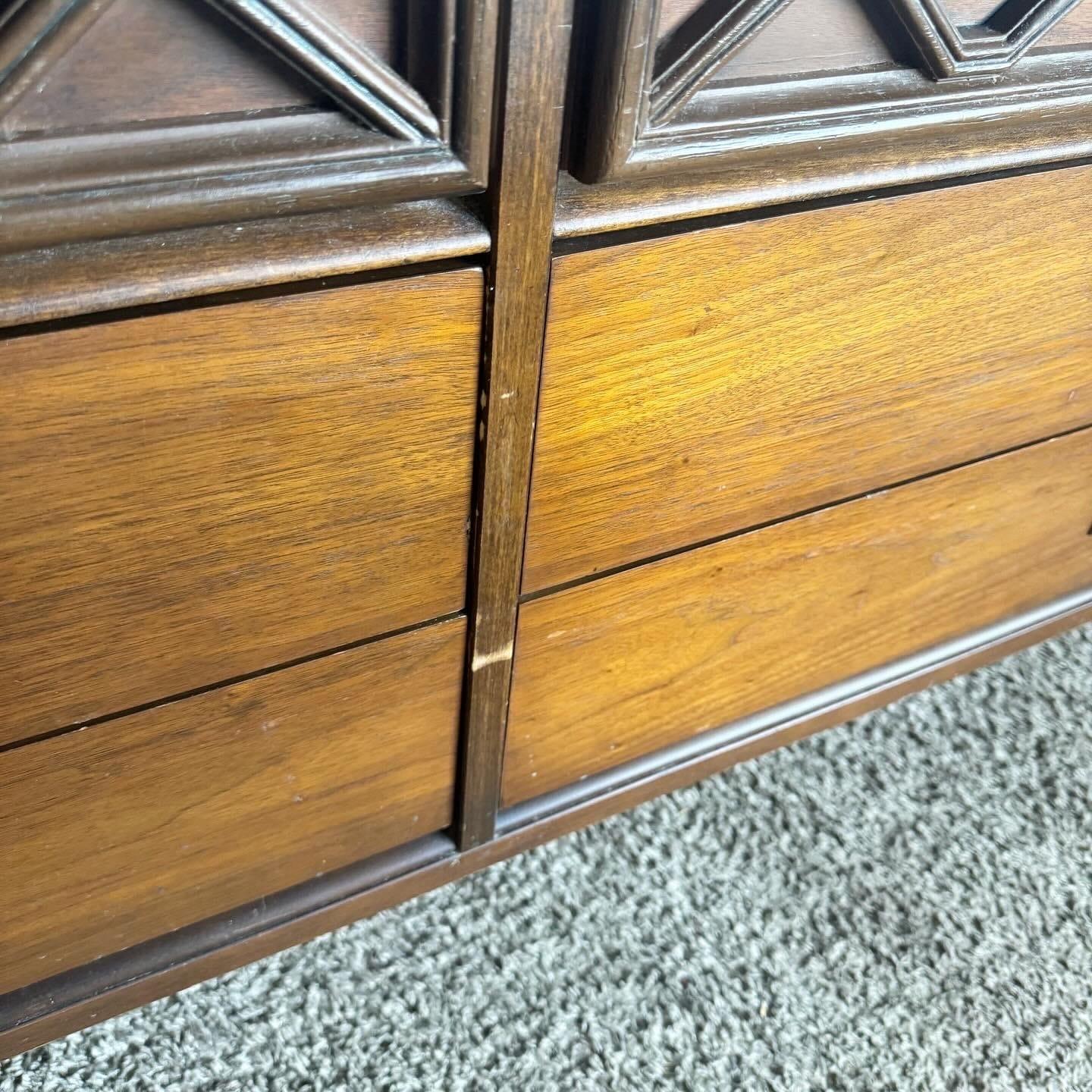 Mid-20th Century Mid Century Modern “Tavern Walnut” Dresser by Bassett For Sale