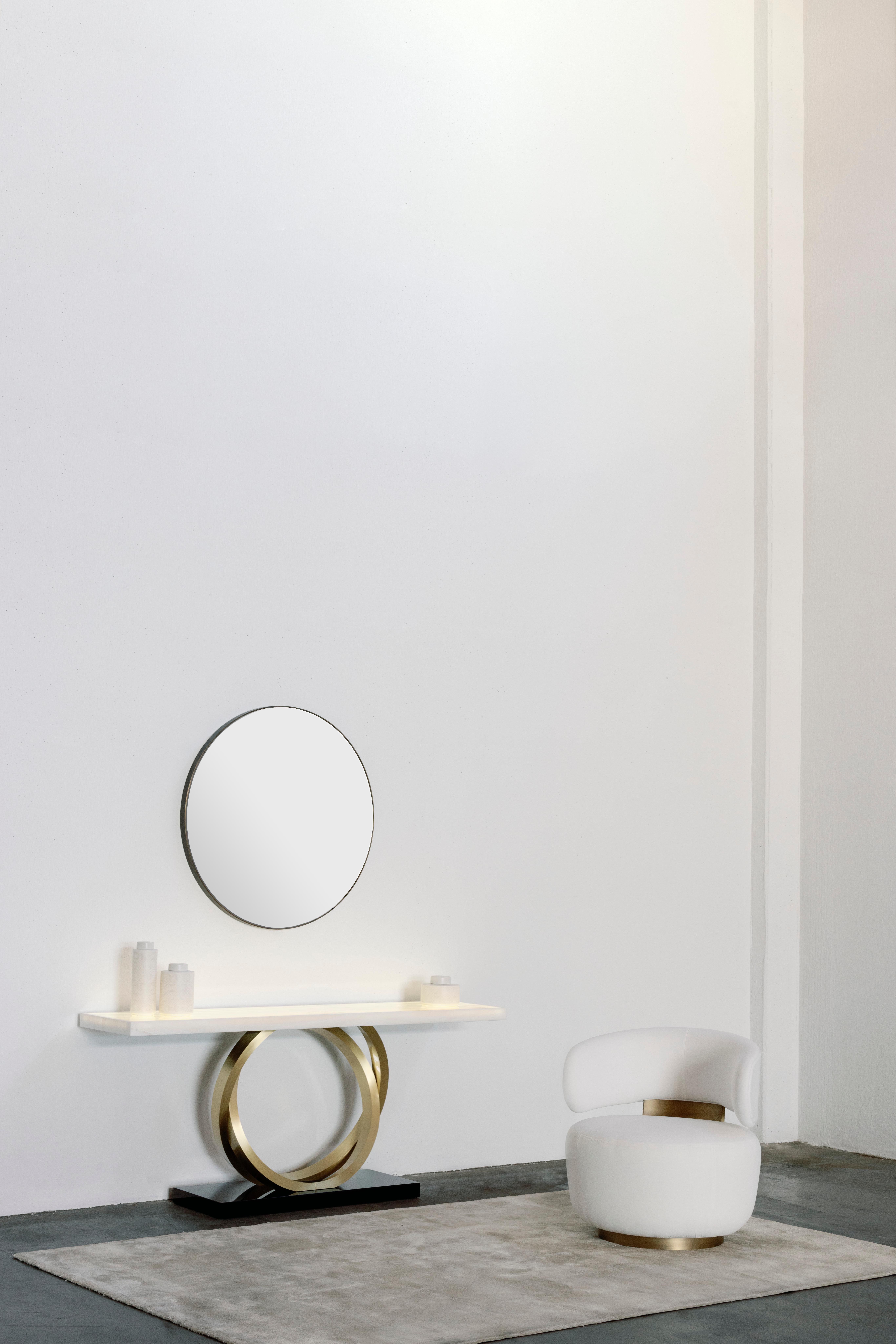 The Moderns Modernity Miroir mural Avelar Laiton noir Fait main par Greenapple en vente 9