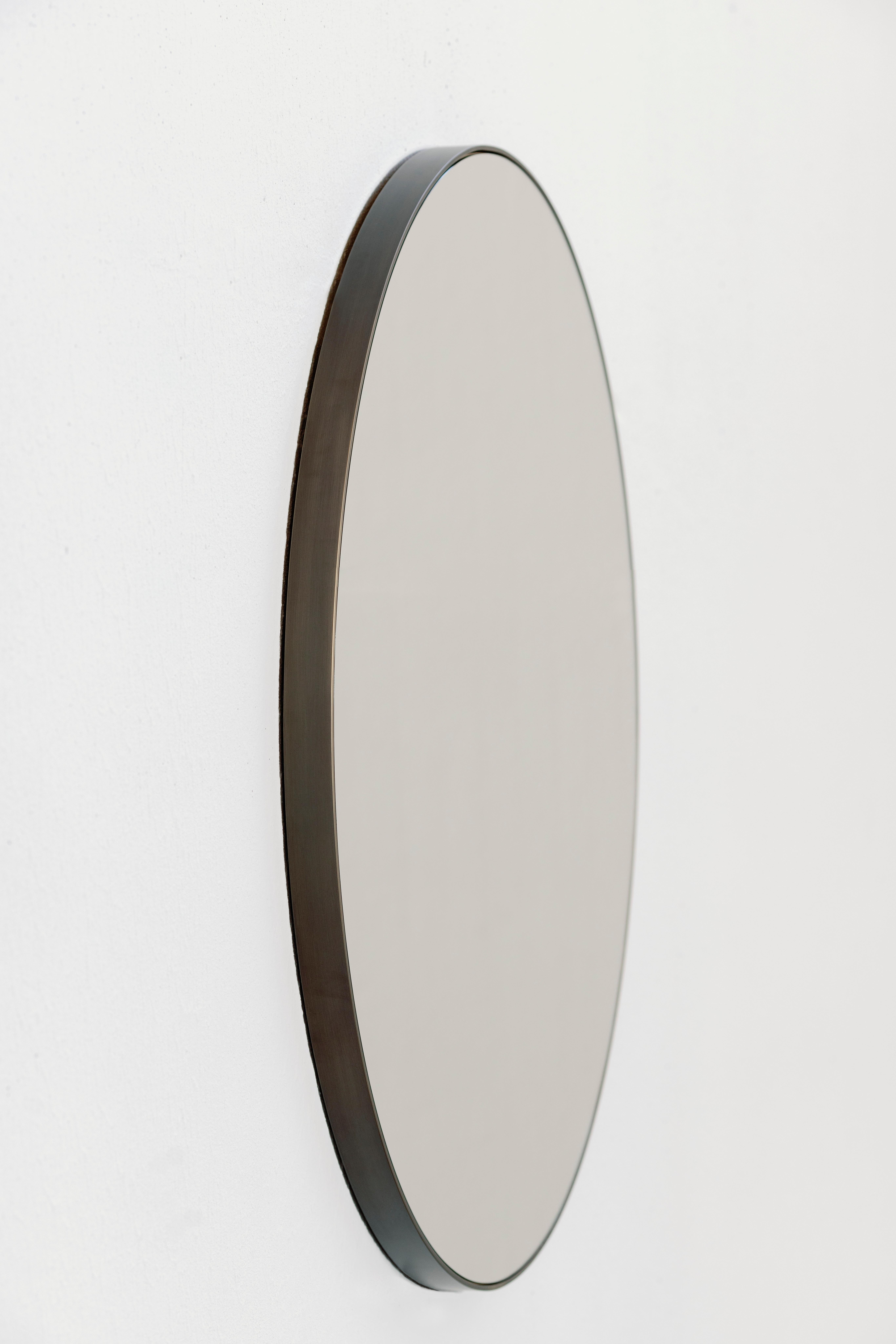 The Moderns Modernity Miroir mural Avelar Laiton noir Fait main par Greenapple en vente 1
