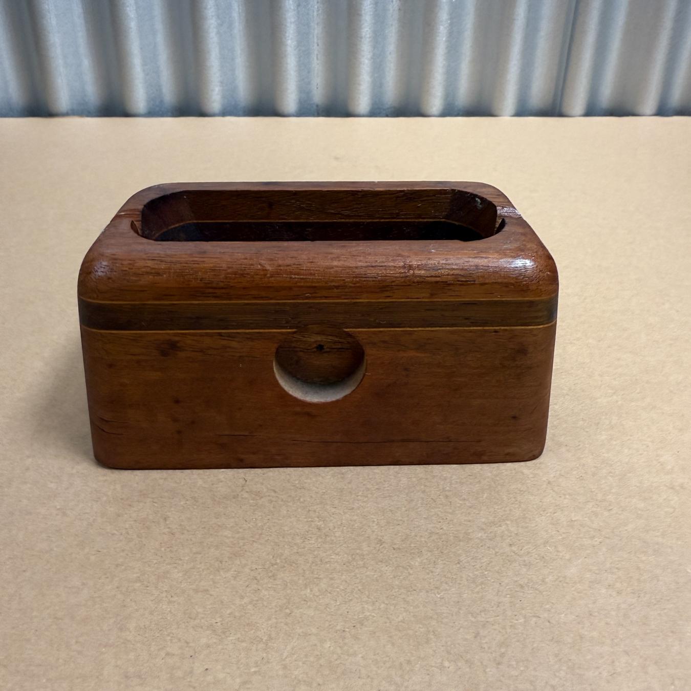Oiled Mid Century Modern Bagel Wood Slicer  Custom Made For Sale