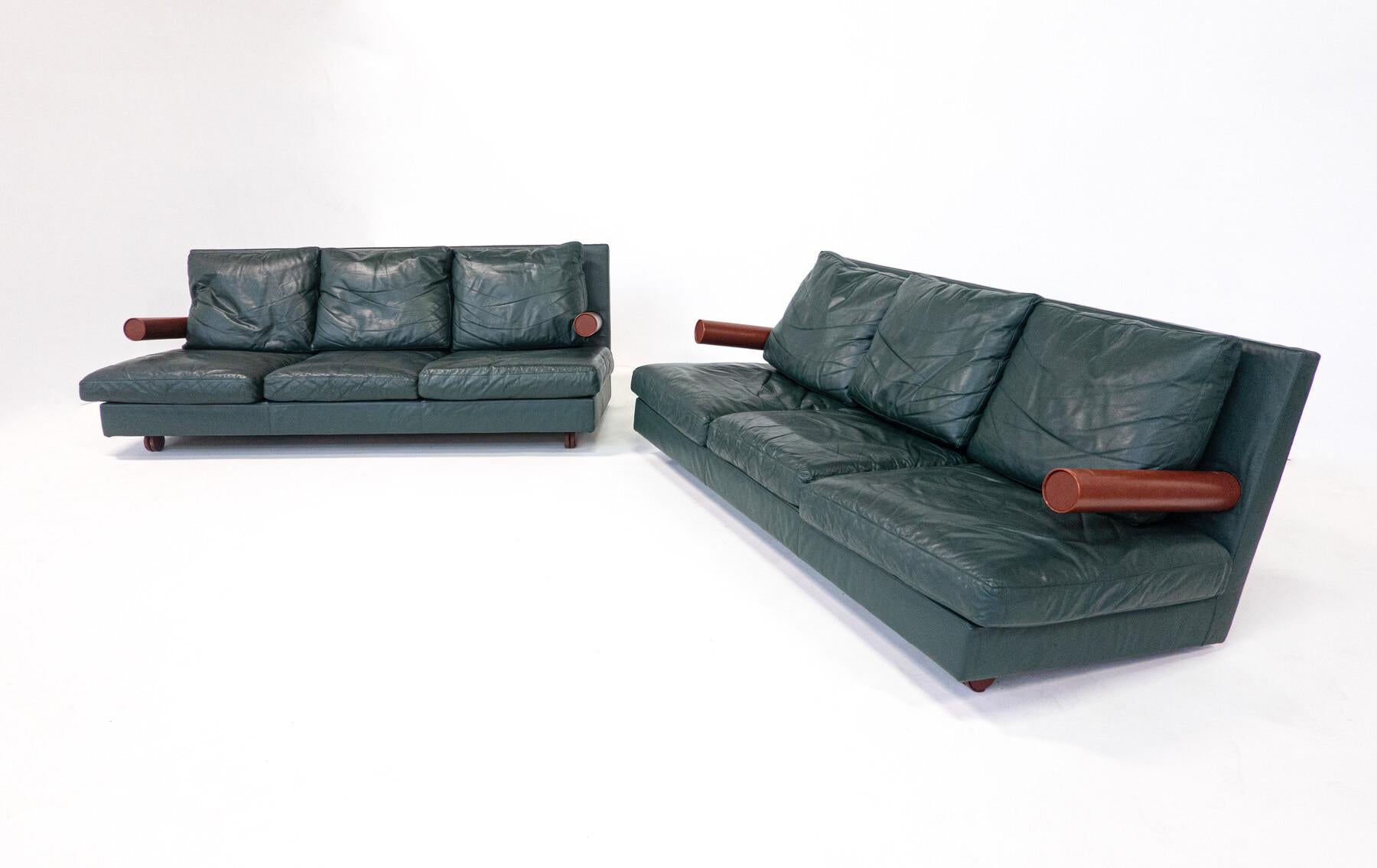 Mid-Century Modern Baisity Sofa by Antonio Citterio for B&B Italia, 1980s, Two For Sale 1