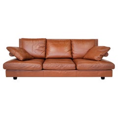 Mid-Century Modern Baisity Sofa by Antonio Citterio for B&B Italia, Cognac Leath
