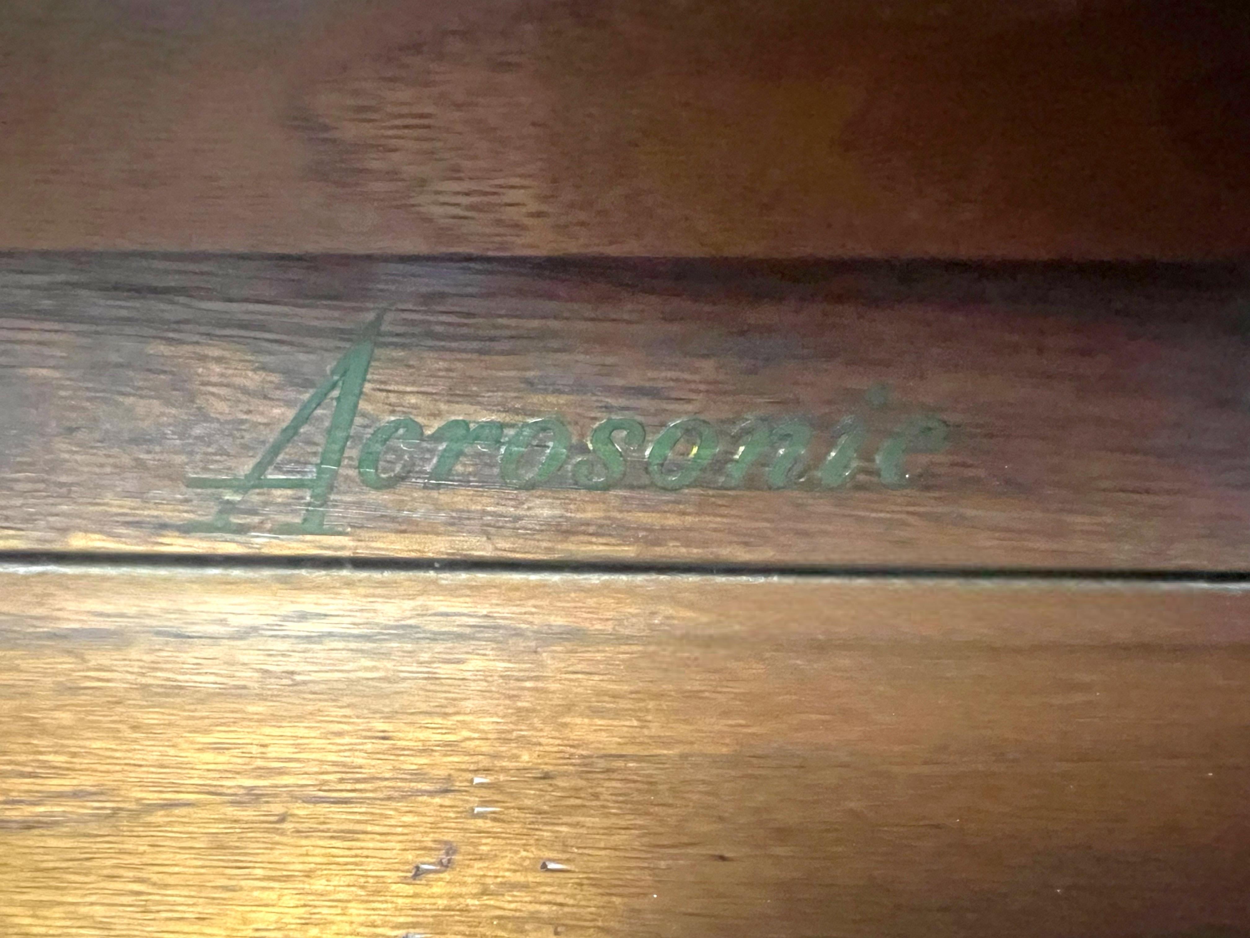 Américain Piano Acrosonic Baldwin en noyer et cannage, The Moderns Moderns, années 1960 en vente