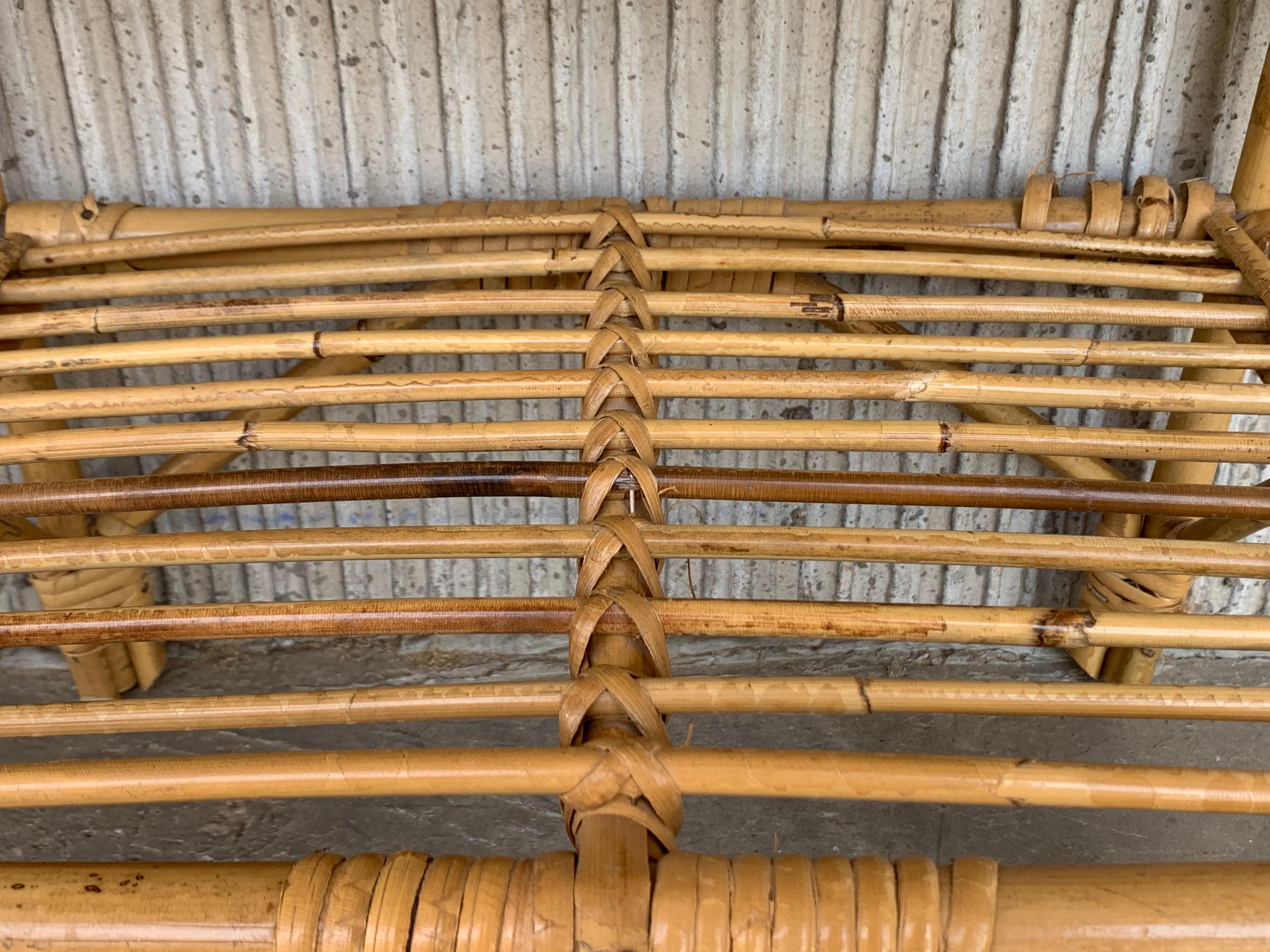 Mid-Century Modern Bamboo and Bentwood Headboard For Sale 12