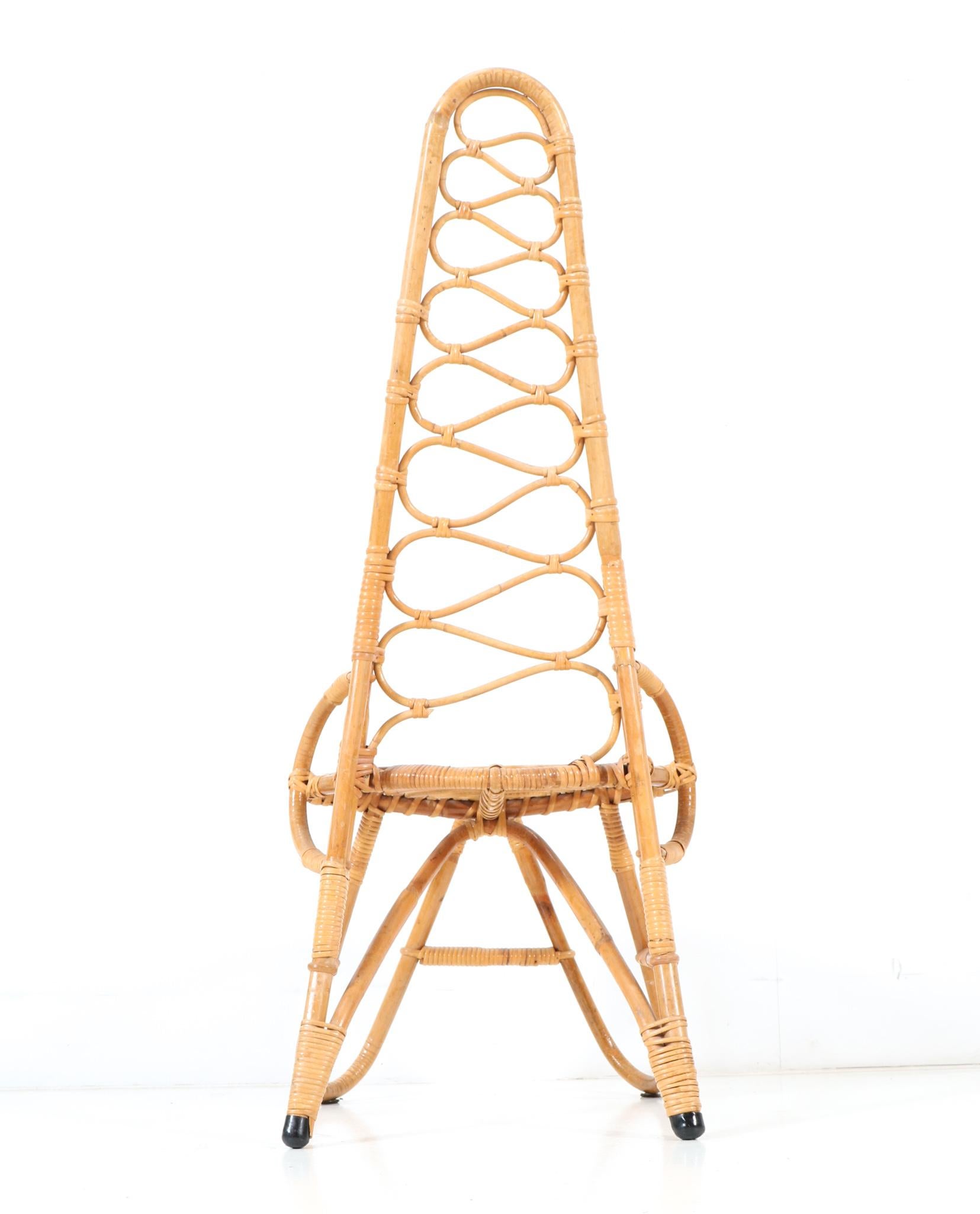 Mid-Century Modern Bamboo and Rattan Chair by Dirk van Sliedrecht for Rohe 1