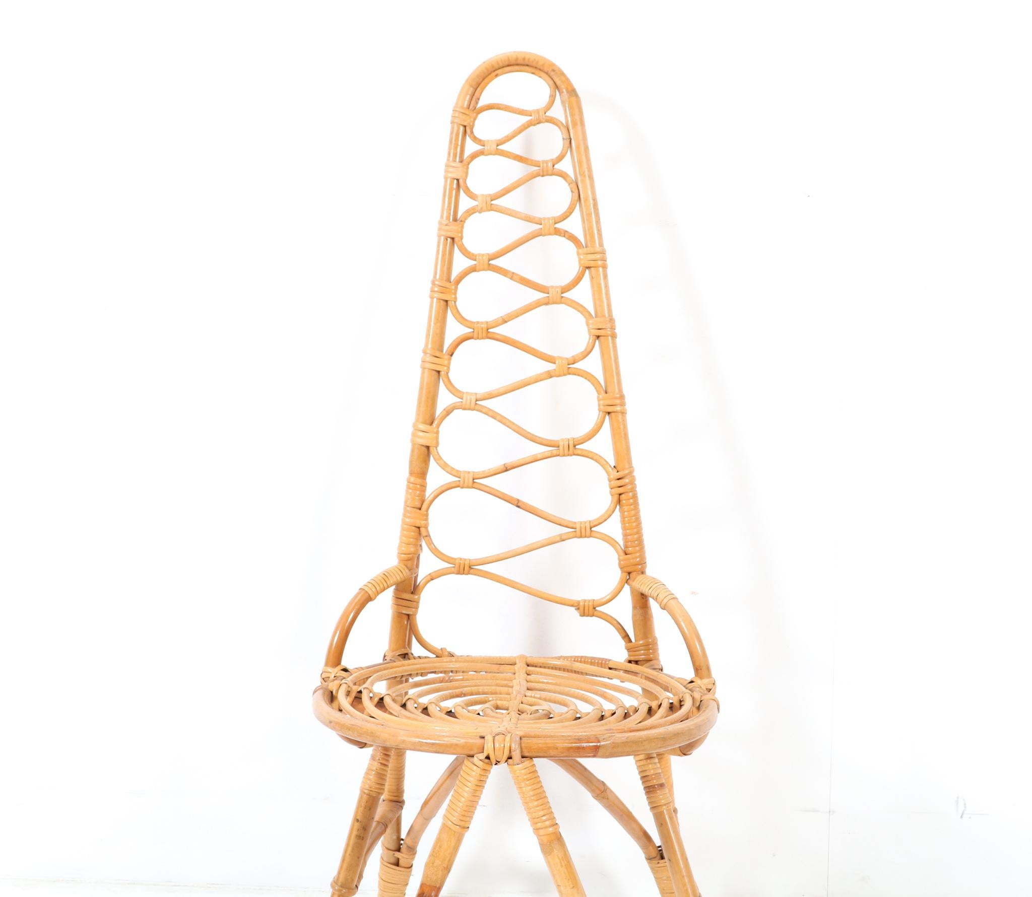Mid-Century Modern Bamboo and Rattan Chair by Dirk van Sliedrecht for Rohe 3