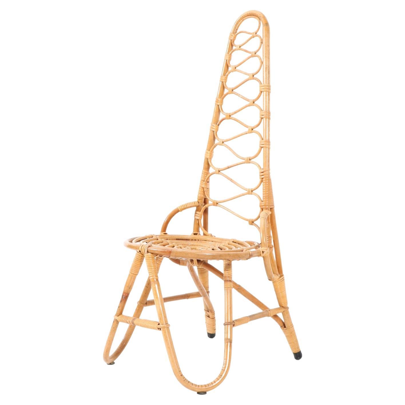 Mid-Century Modern Bamboo and Rattan Chair by Dirk van Sliedrecht for Rohe
