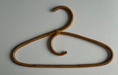 Mid-Century Modern Bamboo and Rattan Coat Hanger, 1970s