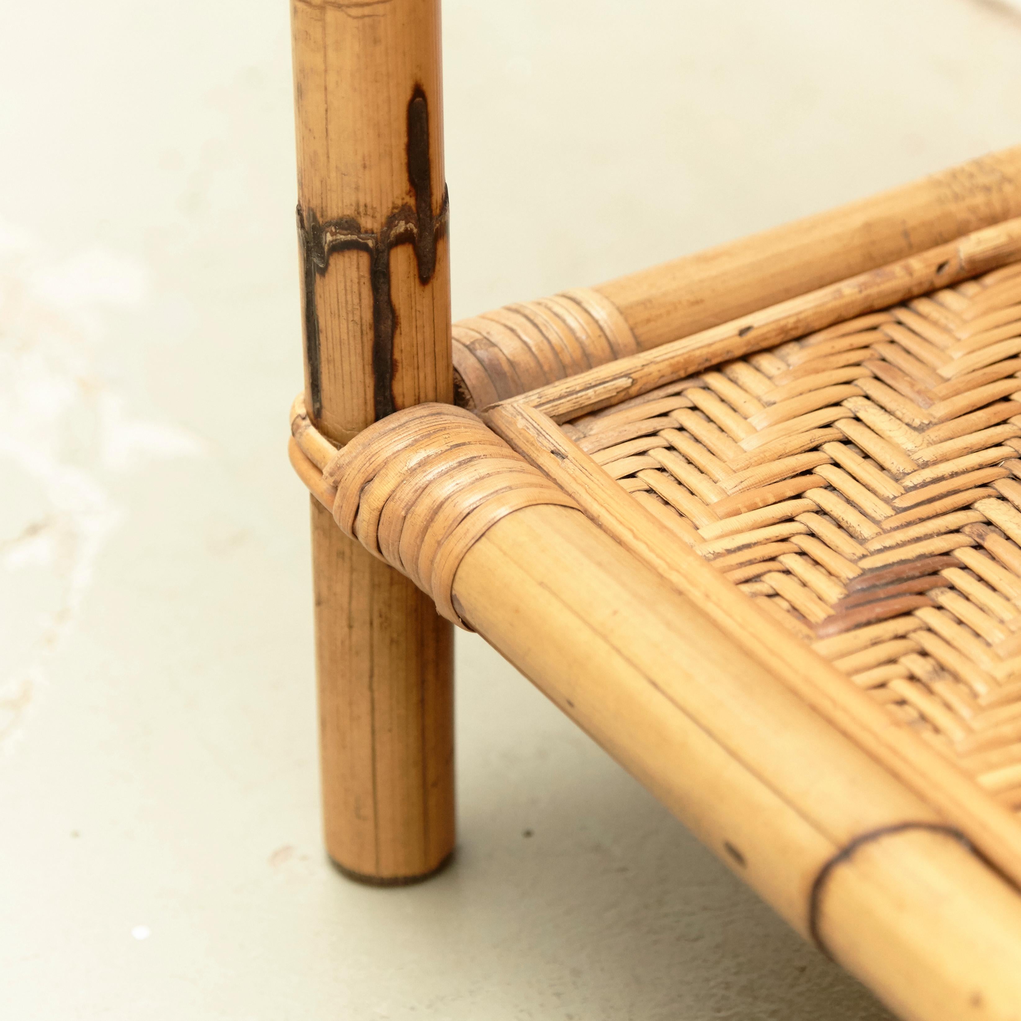 Mid-Century Modern Bamboo and Rattan Console French Rivera, circa 1960 4