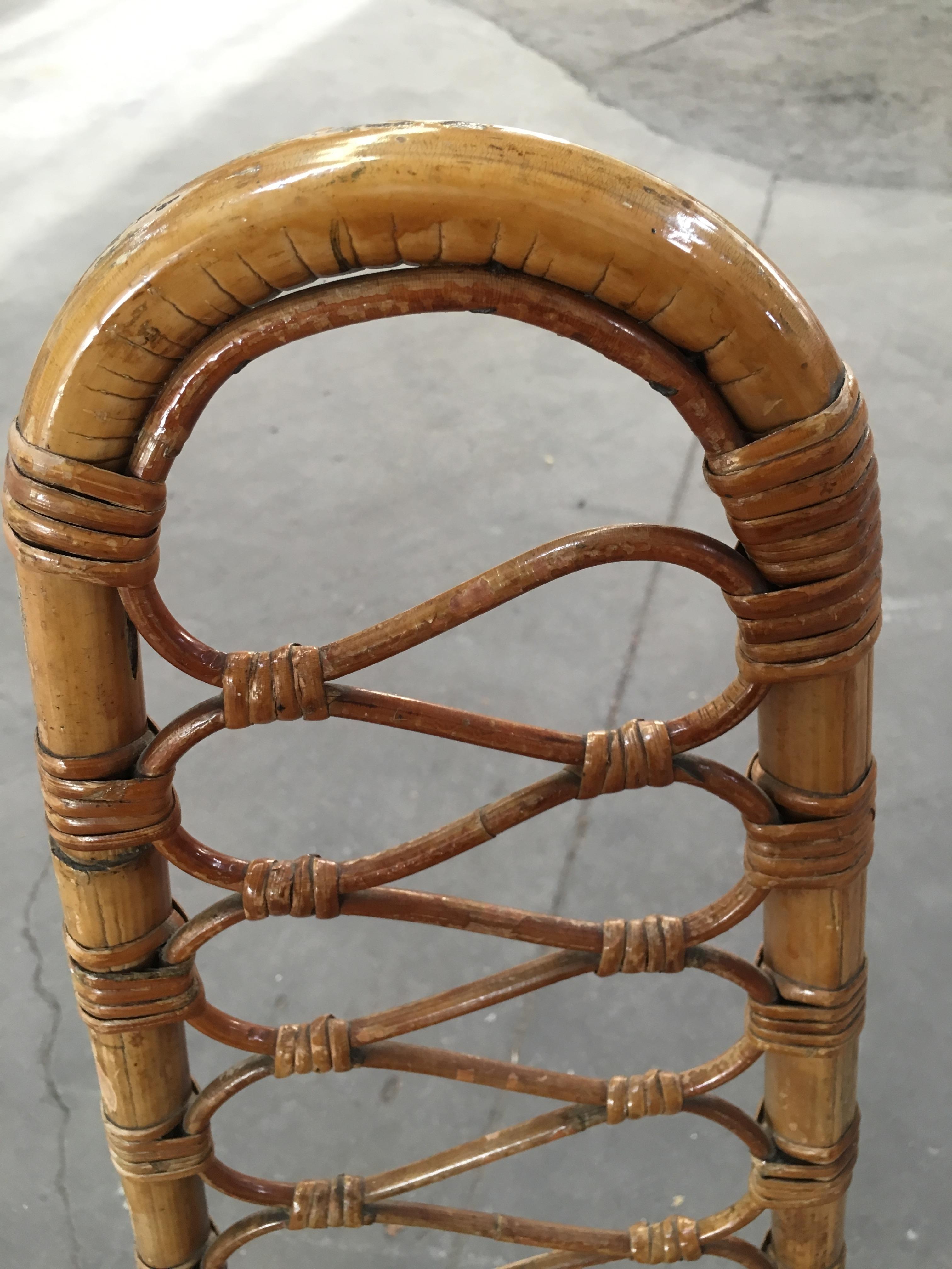 Mid-Century Modern Bamboo and Rattan French Riviera Chair, 1960s 10