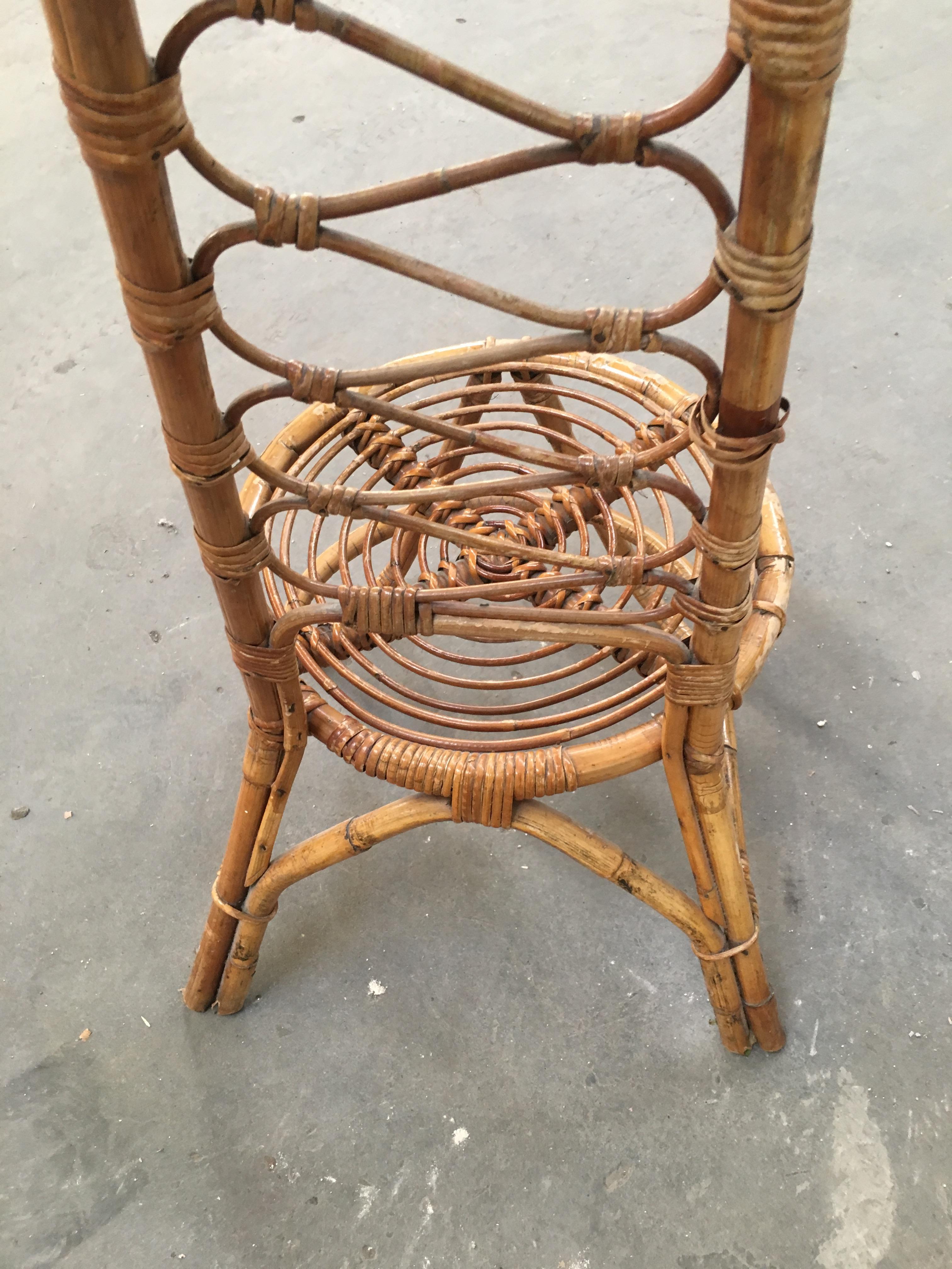 Mid-Century Modern Bamboo and Rattan French Riviera Chair, 1960s 4