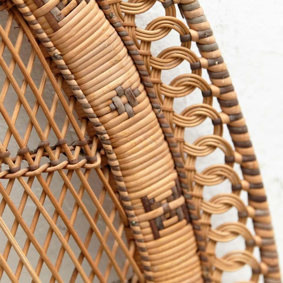 Mid-Century Modern Bamboo and Rattan Headboard Handcrafted French Riviera, 1960 For Sale 5