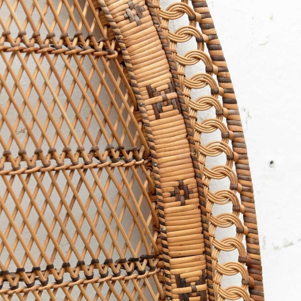 Mid-Century Modern Bamboo and Rattan Headboard Handcrafted French Riviera, 1960 For Sale 3