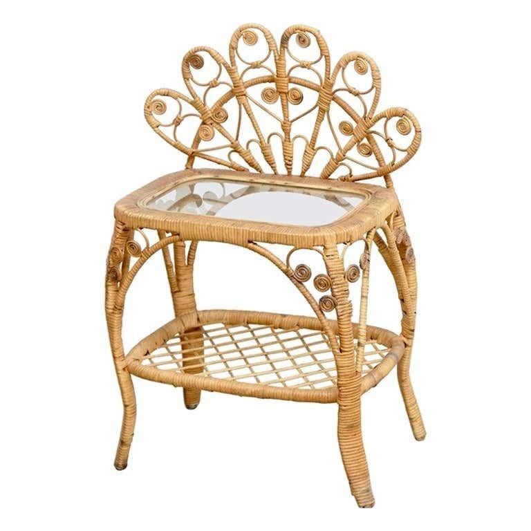 Table d'appoint en bambou et rotin The Modernity, vers 1960 en vente 6