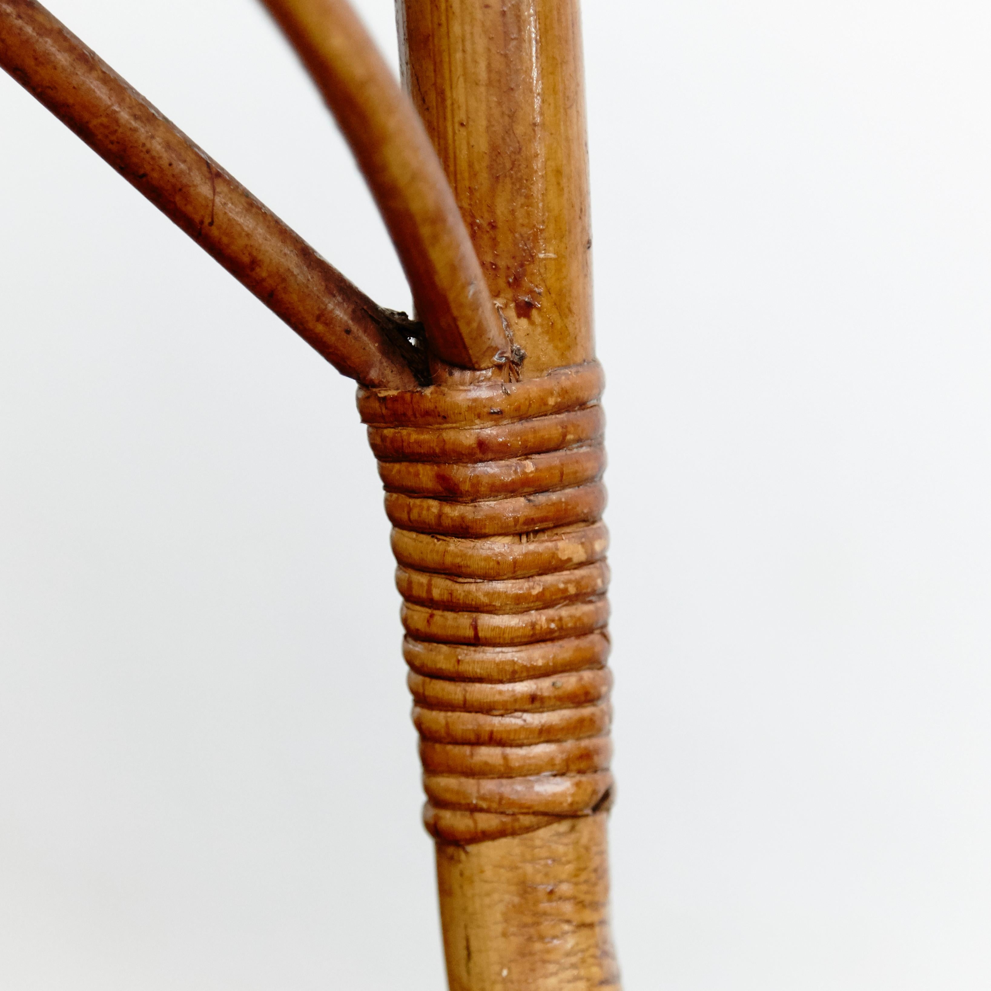 Mid-Century Modern Bamboo and Rattan Trolley Table, circa 1960 5