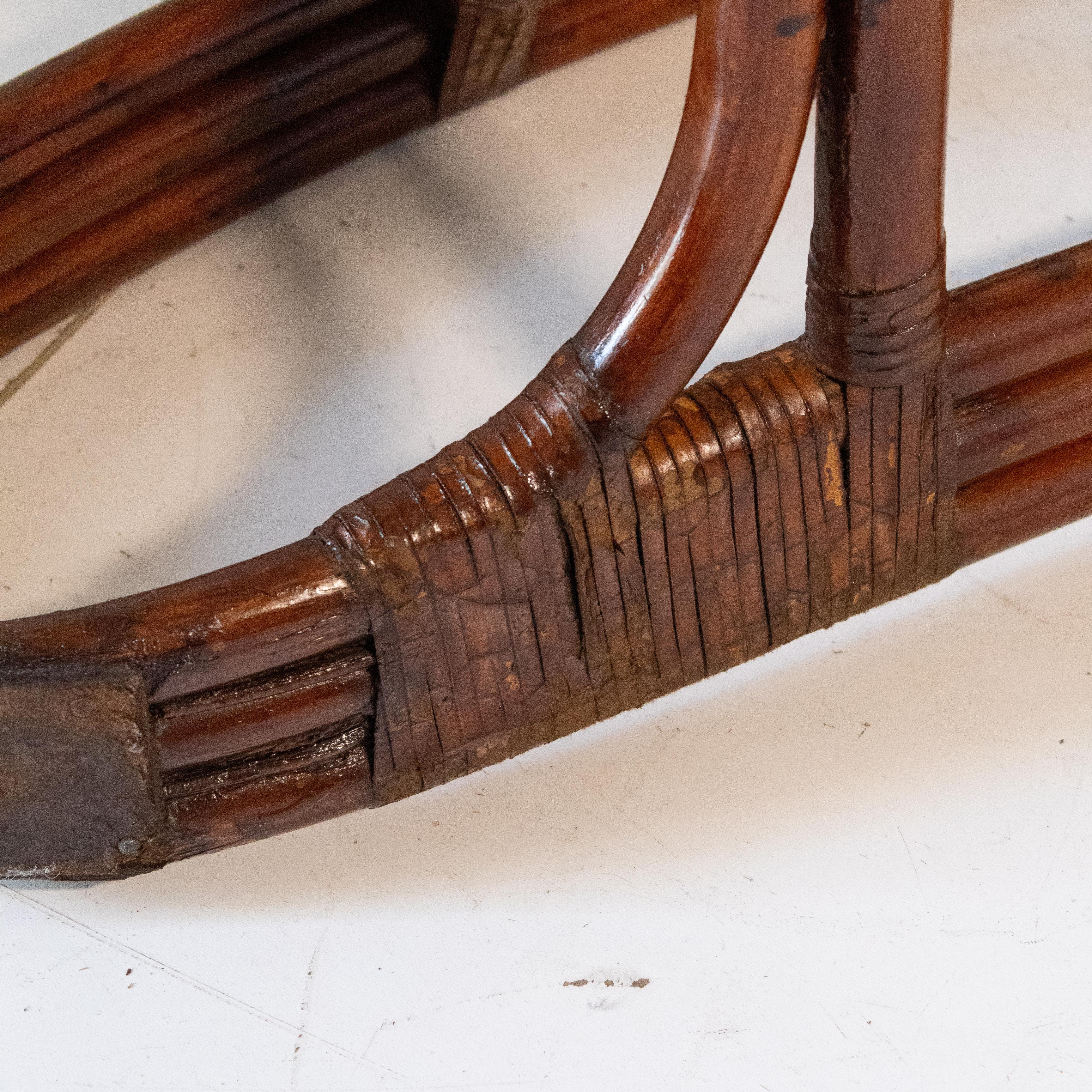 Mid Century Modern Bamboo Armchair in the style of Tito Agnoli, Italy 1960s For Sale 5