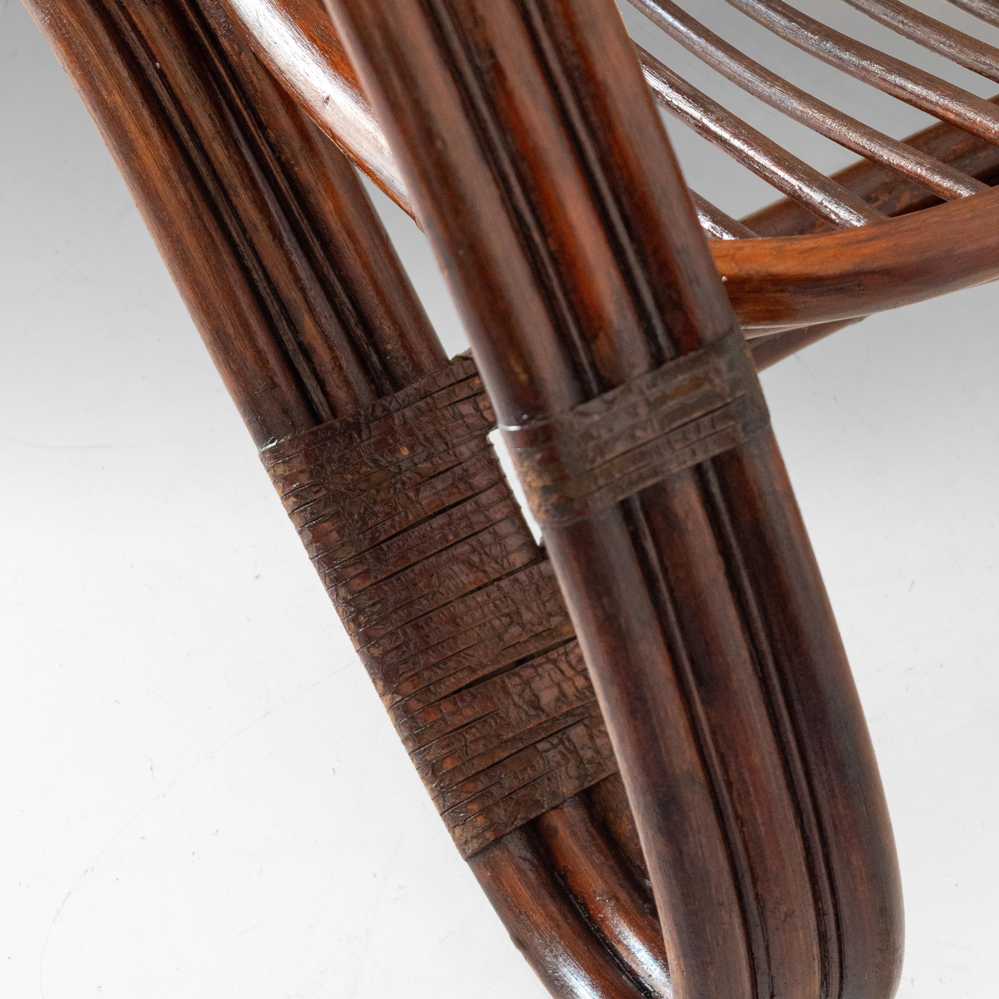 Mid Century Modern Bamboo Armchair in the style of Tito Agnoli, Italy 1960s For Sale 11