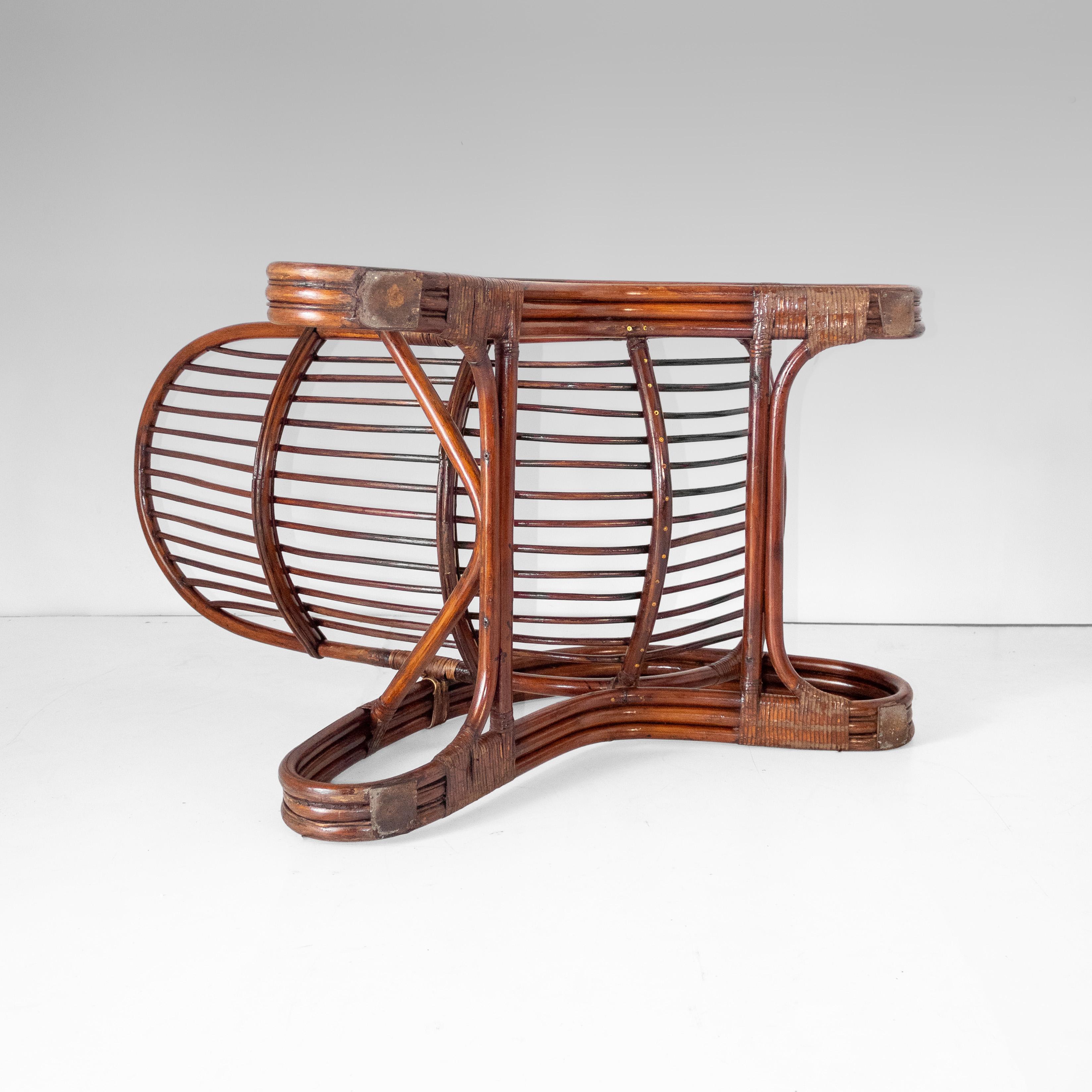 Mid Century Modern Bamboo Armchair in the style of Tito Agnoli, Italy 1960s For Sale 2