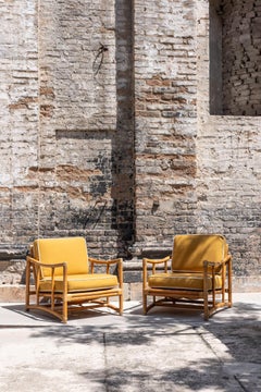 Mid-Century Modern Bamboo Armchairs by Lyda Levi, Italy, Circa 1970