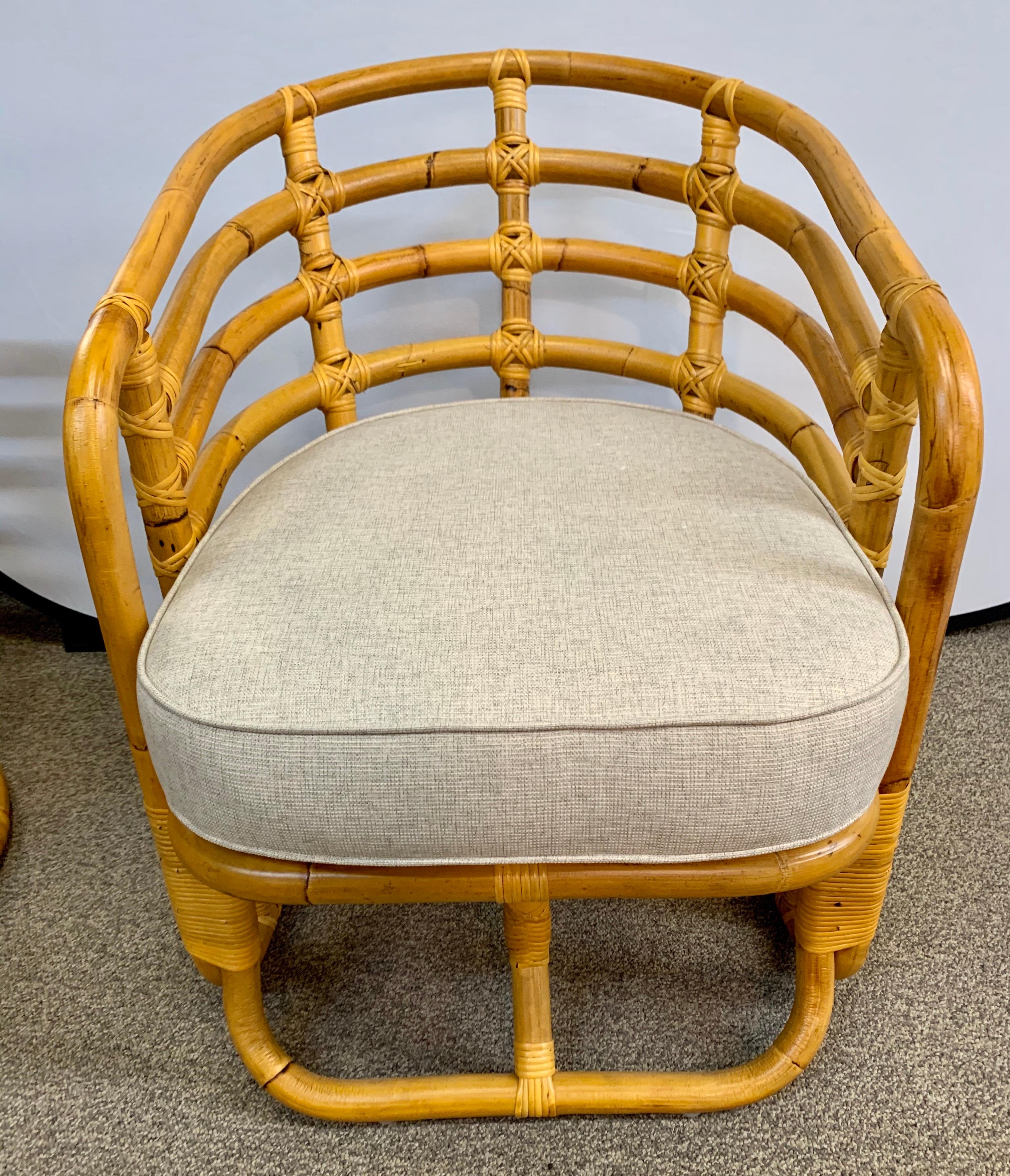 bamboo barrel chair