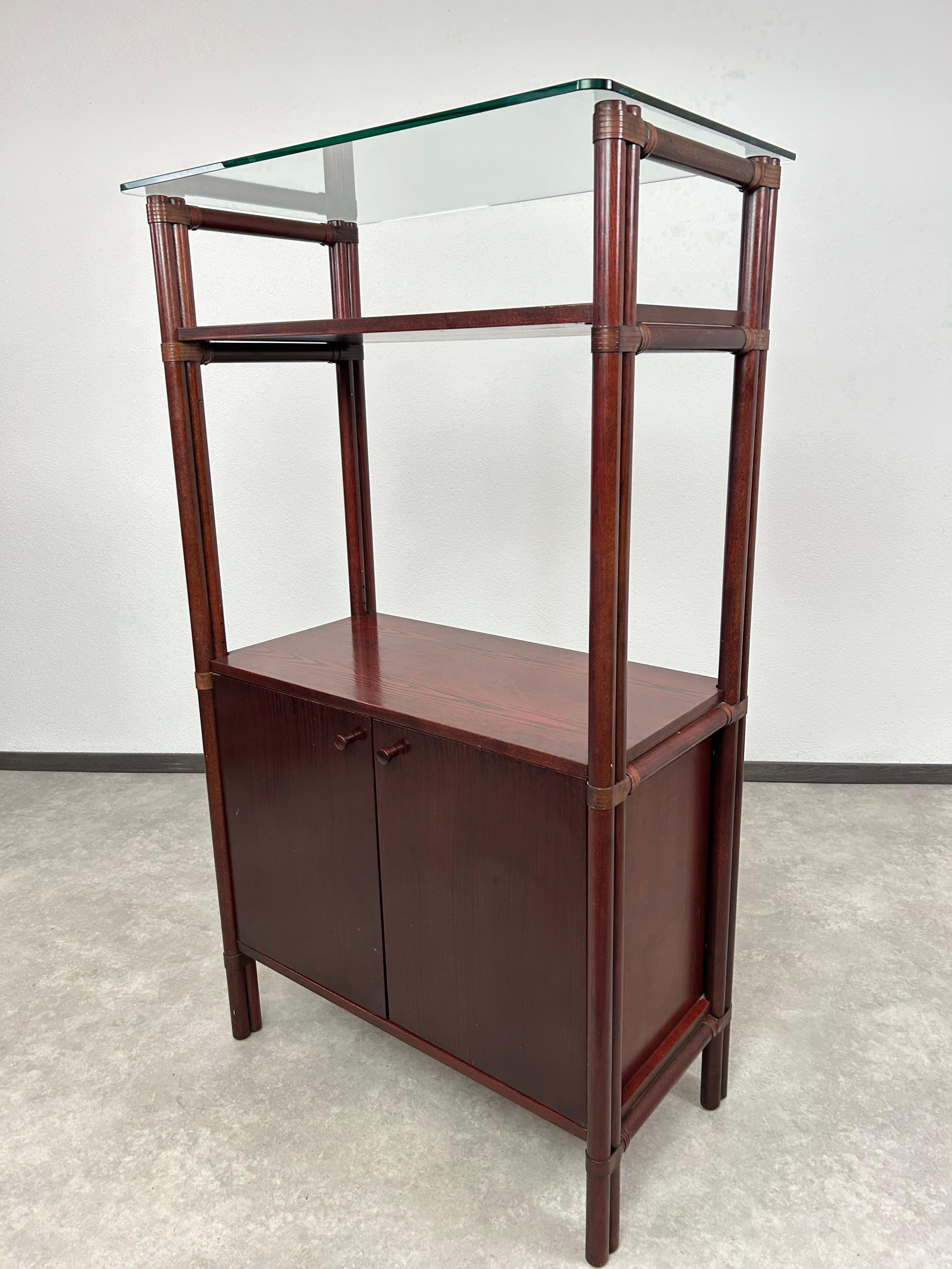 Italiano Armadio in bambù moderno di metà secolo di Gervasoni in vendita