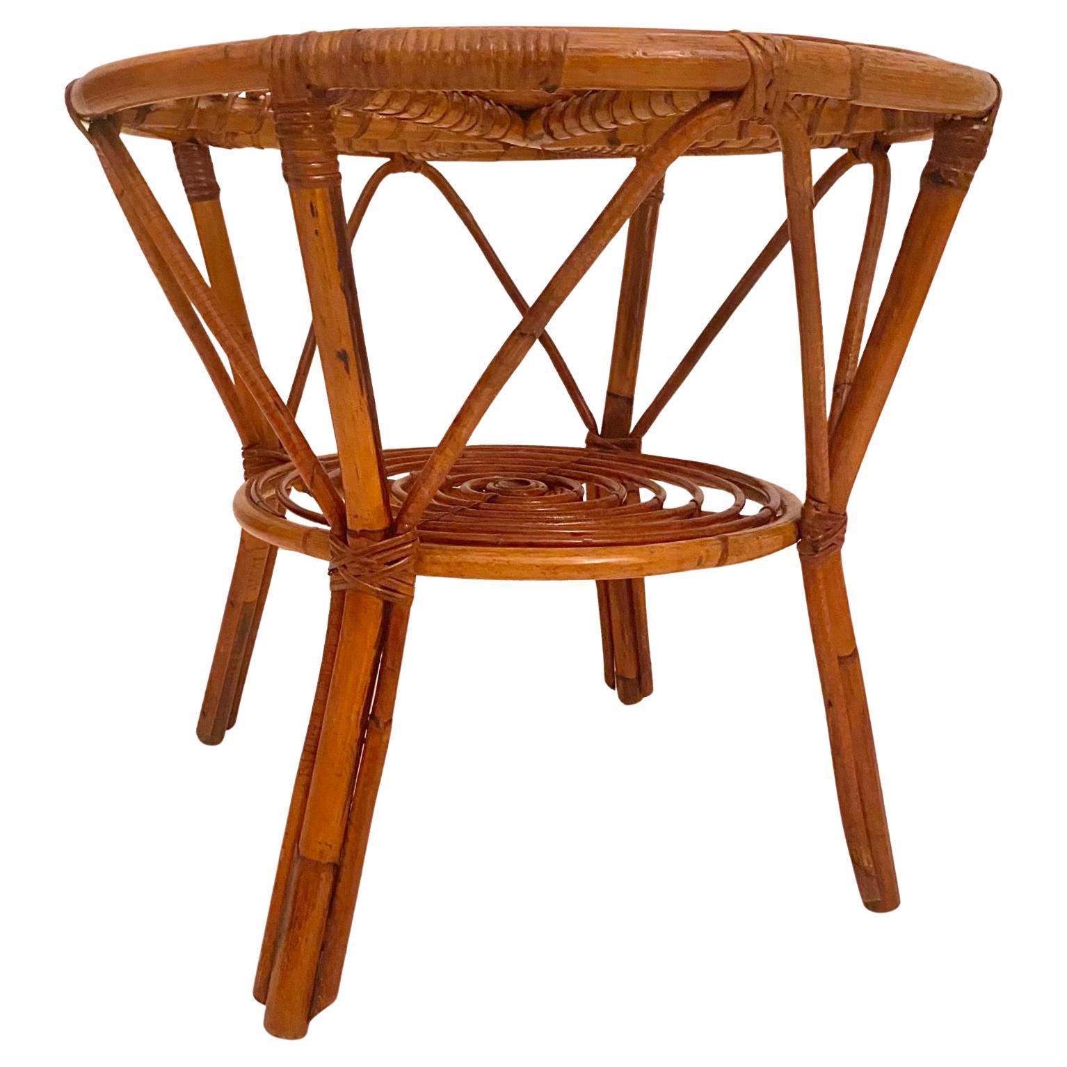 Mid Century Modern Bamboo Chairs and Table Set, Italy 1960s For Sale 9