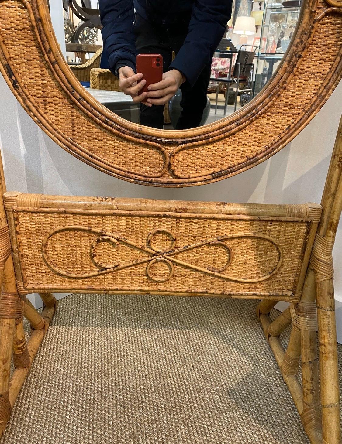 full length mirror bamboo