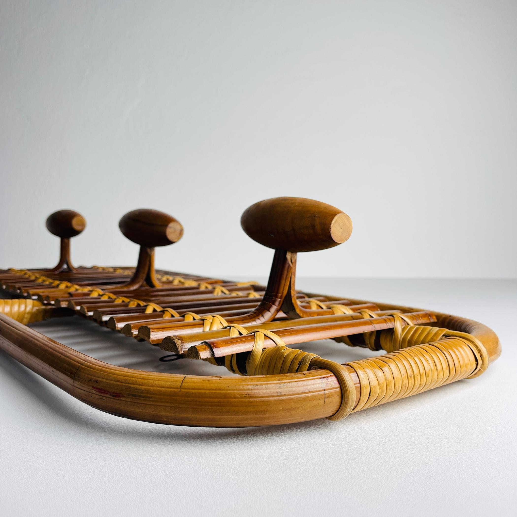 Mid-century modern Bamboo Coat Rack by Olaf von Bohr, Italy, 1950s For Sale 5