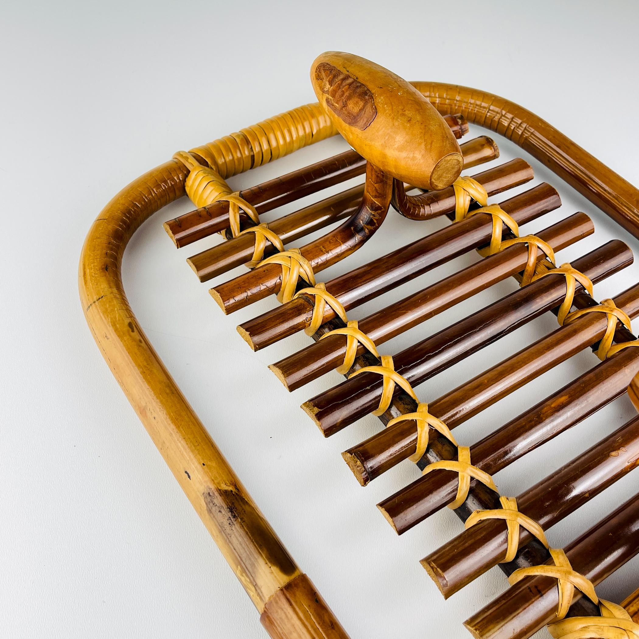 Mid-century modern Bamboo Coat Rack by Olaf von Bohr, Italy, 1950s For Sale 7