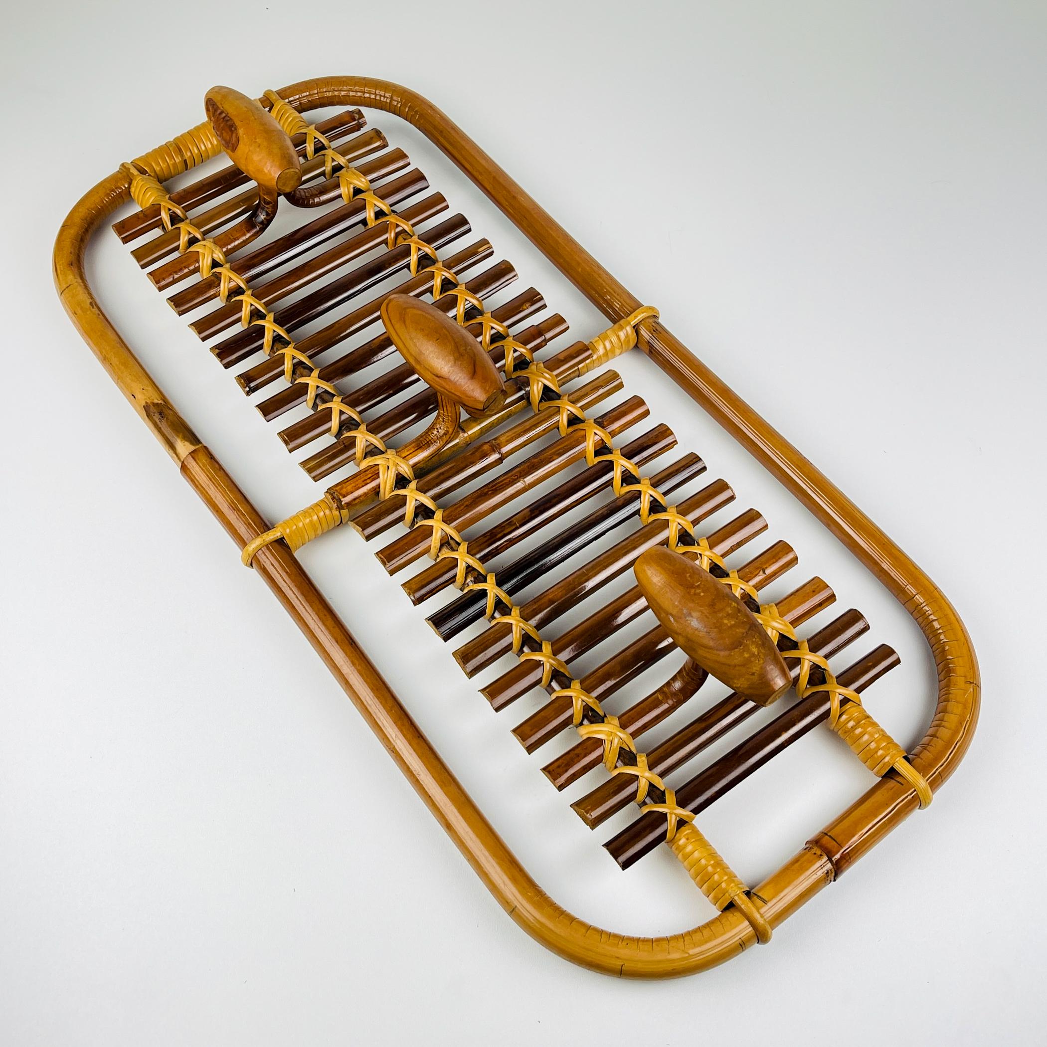 Mid-Century Modern Mid-century modern Bamboo Coat Rack by Olaf von Bohr, Italy, 1950s For Sale