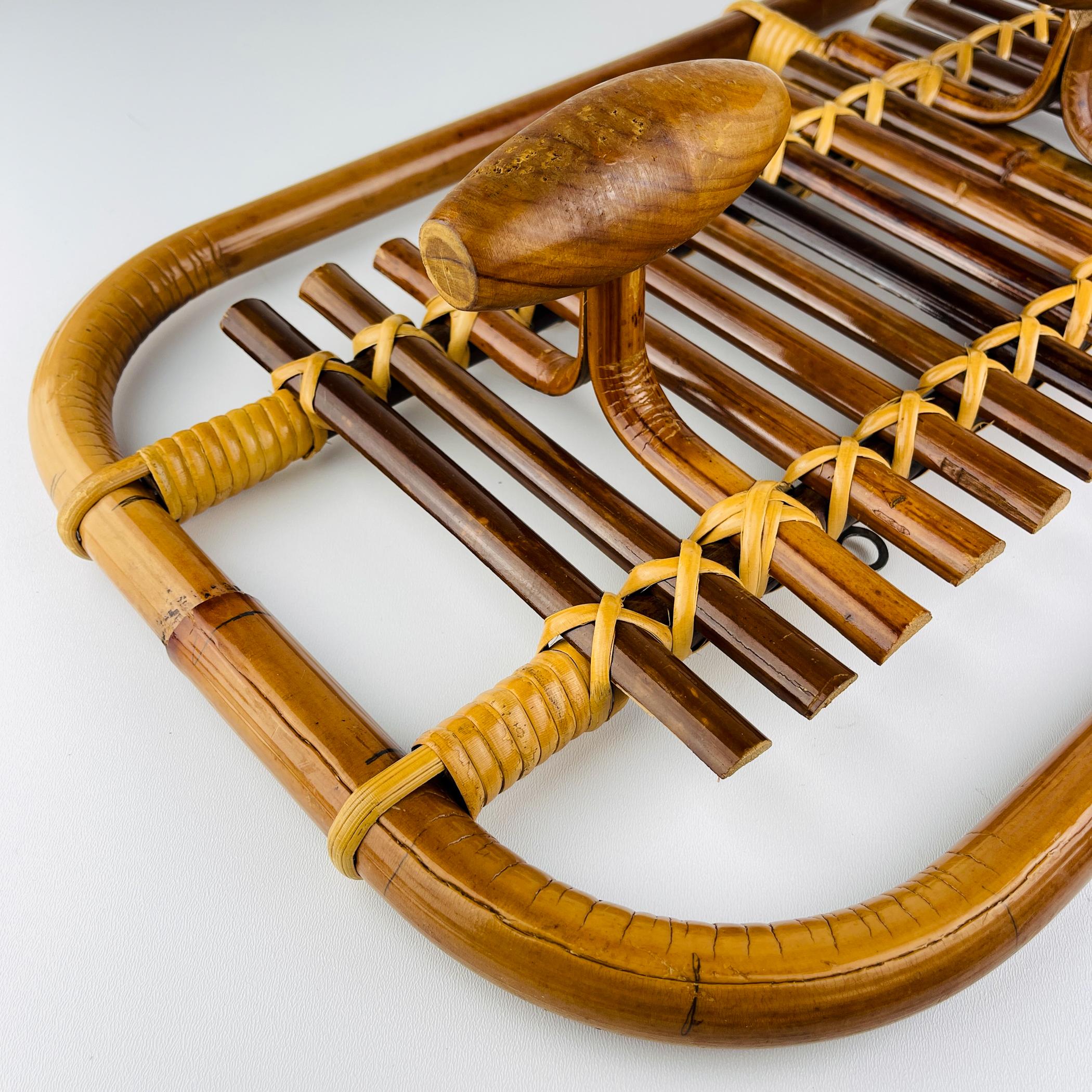 Mid-century modern Bamboo Coat Rack by Olaf von Bohr, Italy, 1950s For Sale 1