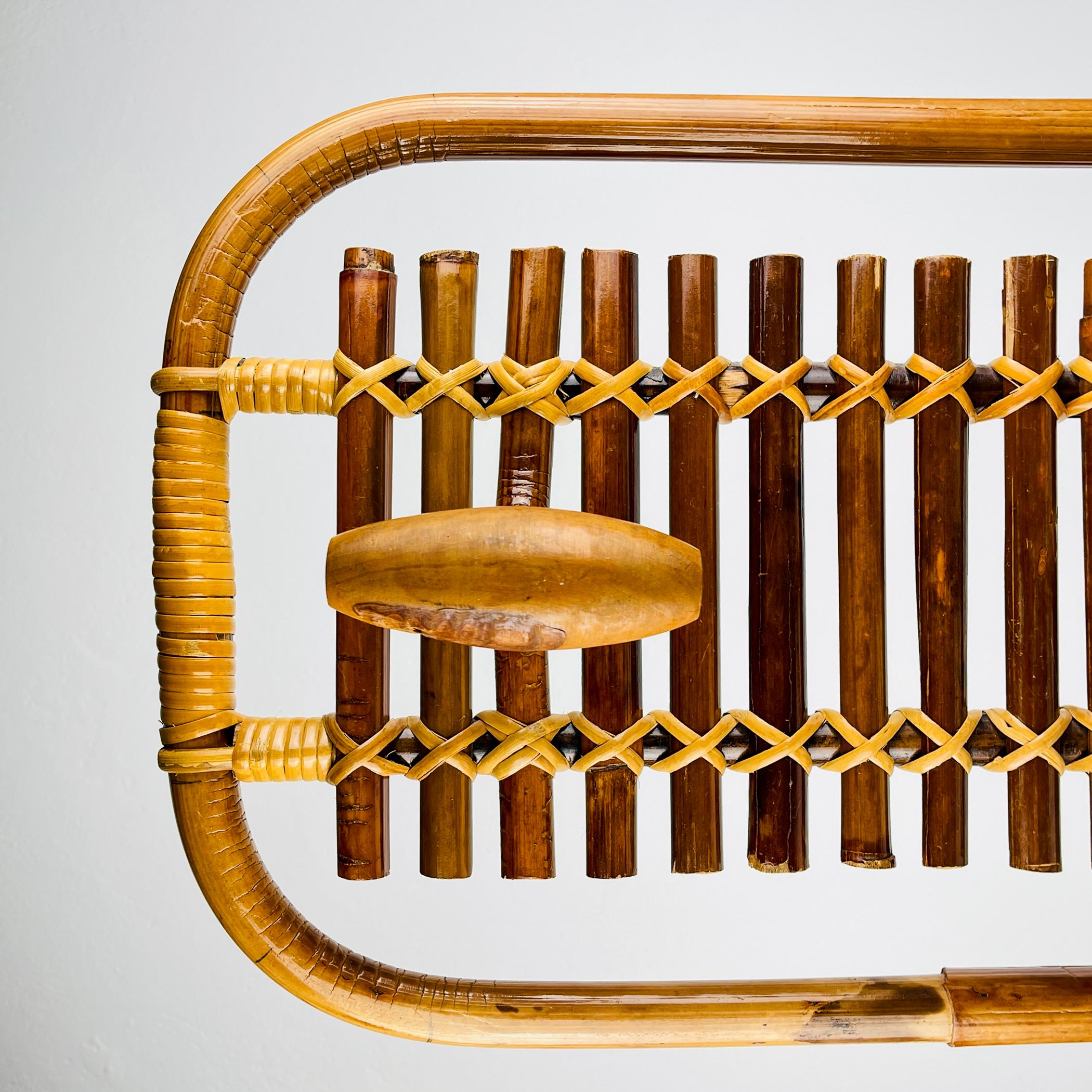 Mid-century modern Bamboo Coat Rack by Olaf von Bohr, Italy, 1950s For Sale 2