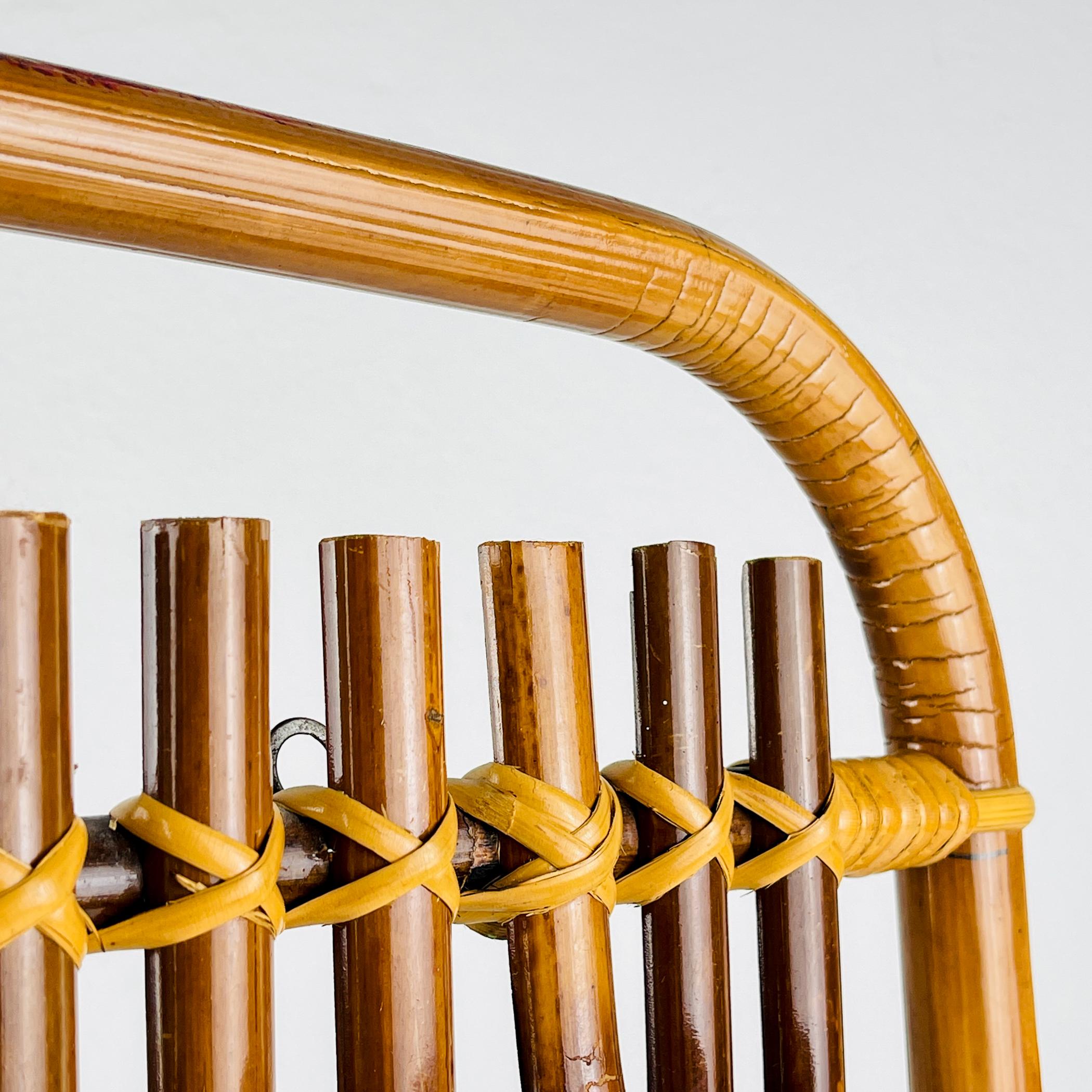 Mid-century modern Bamboo Coat Rack by Olaf von Bohr, Italy, 1950s For Sale 3