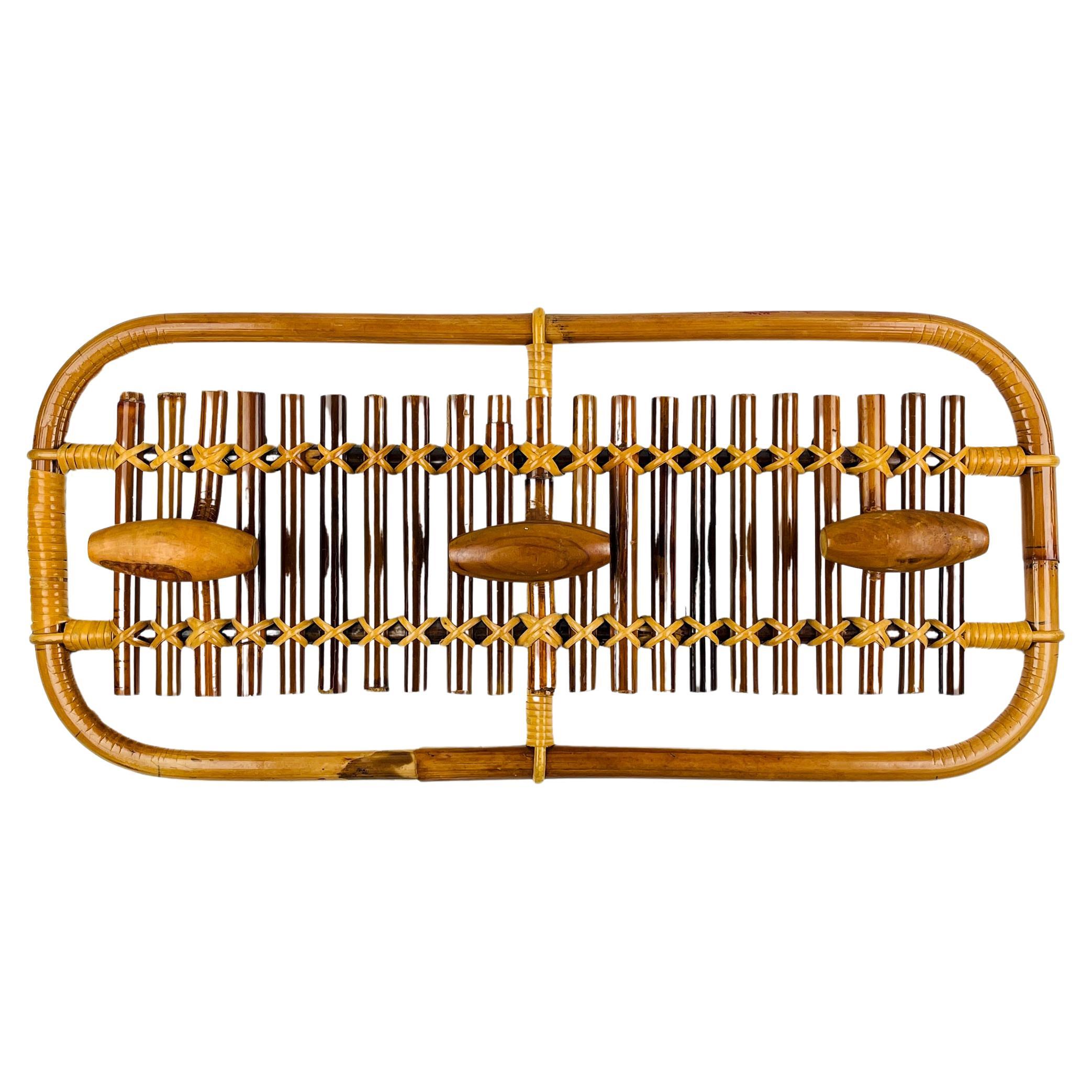 Mid-century modern Bamboo Coat Rack by Olaf von Bohr, Italy, 1950s For Sale