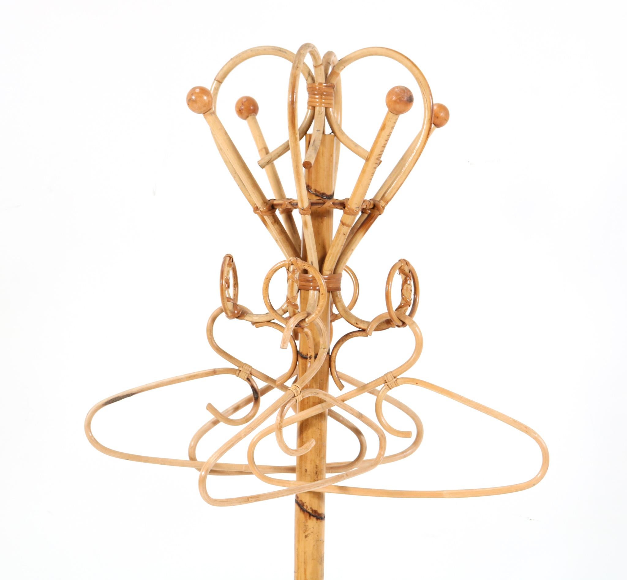Perchero de bambú moderno de mediados de siglo estilo Franco Albini, años 60 mediados del siglo XX en venta