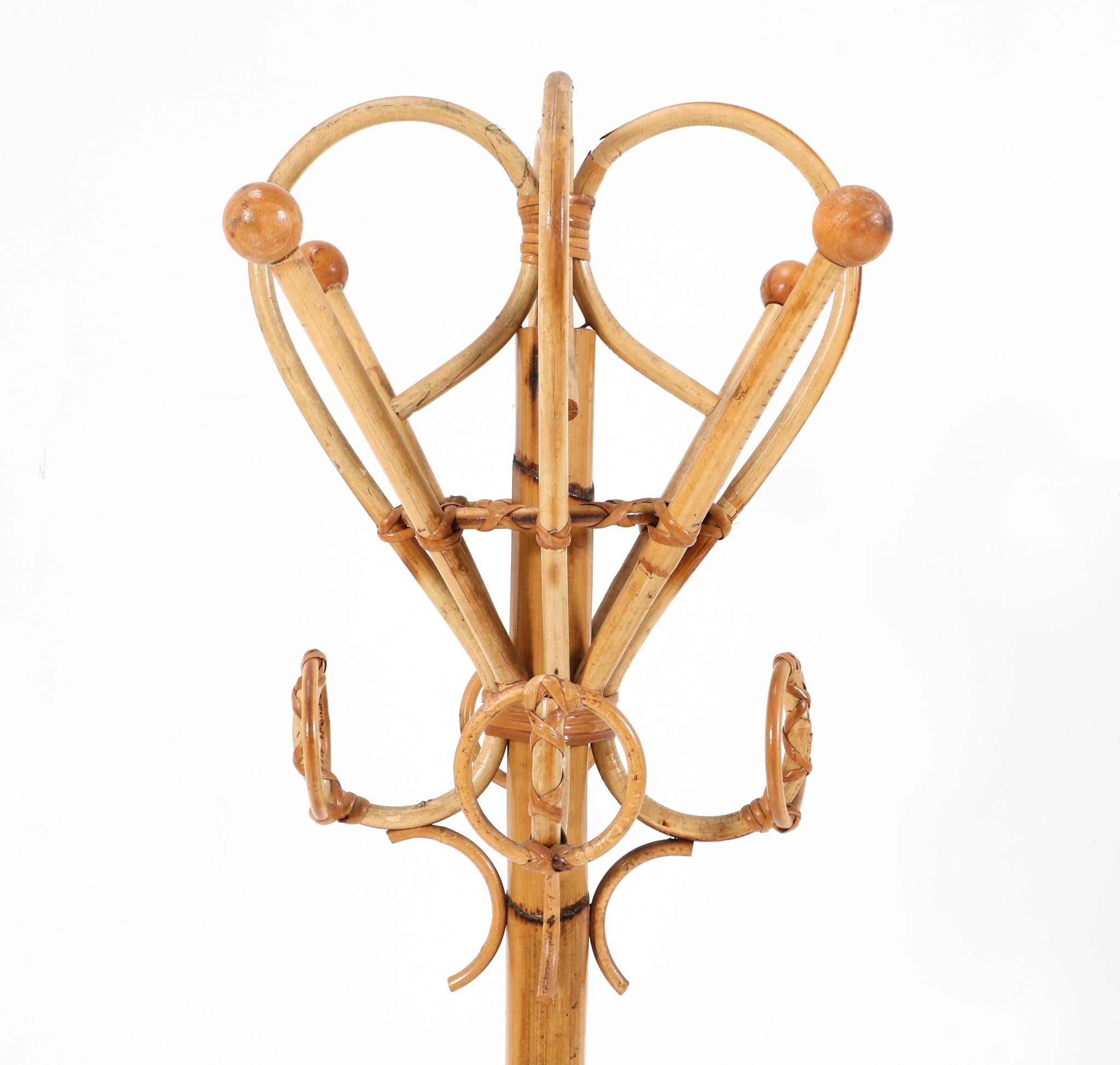 Perchero de bambú moderno de mediados de siglo estilo Franco Albini, años 60 en venta 1