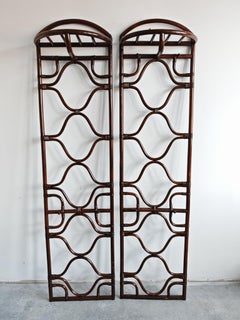 Mid Century Modern Bamboo Coat Rack with a mirror, Italy 1970s
