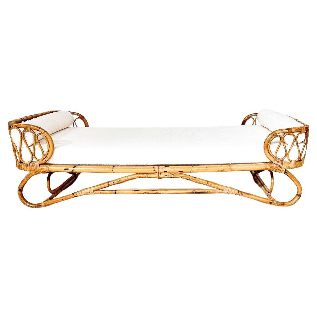 Mid-Century Modern Bamboo Daybed, Italy, 1960s