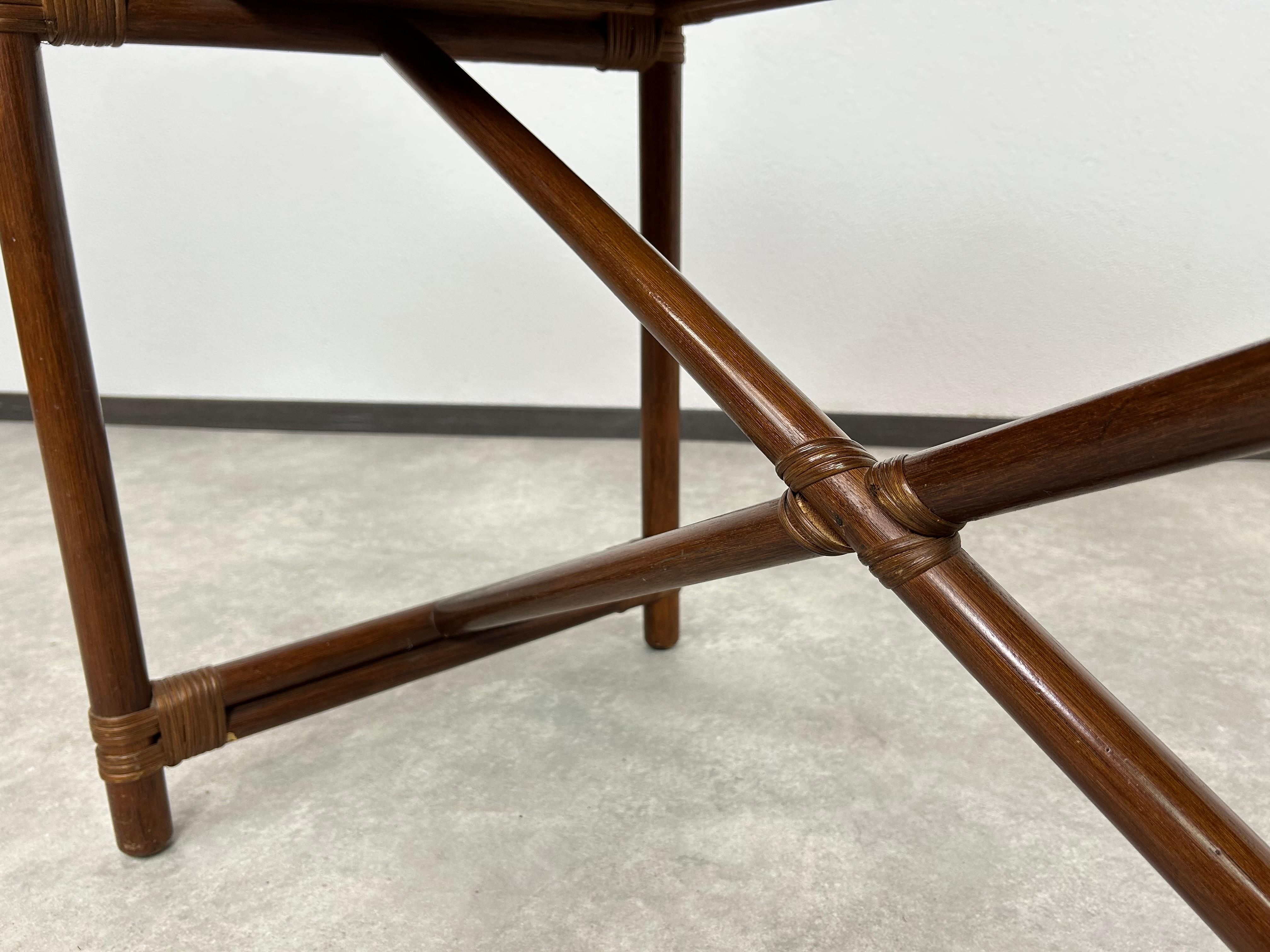 Mid-century modern bamboo desk table by Gervasoni For Sale 3