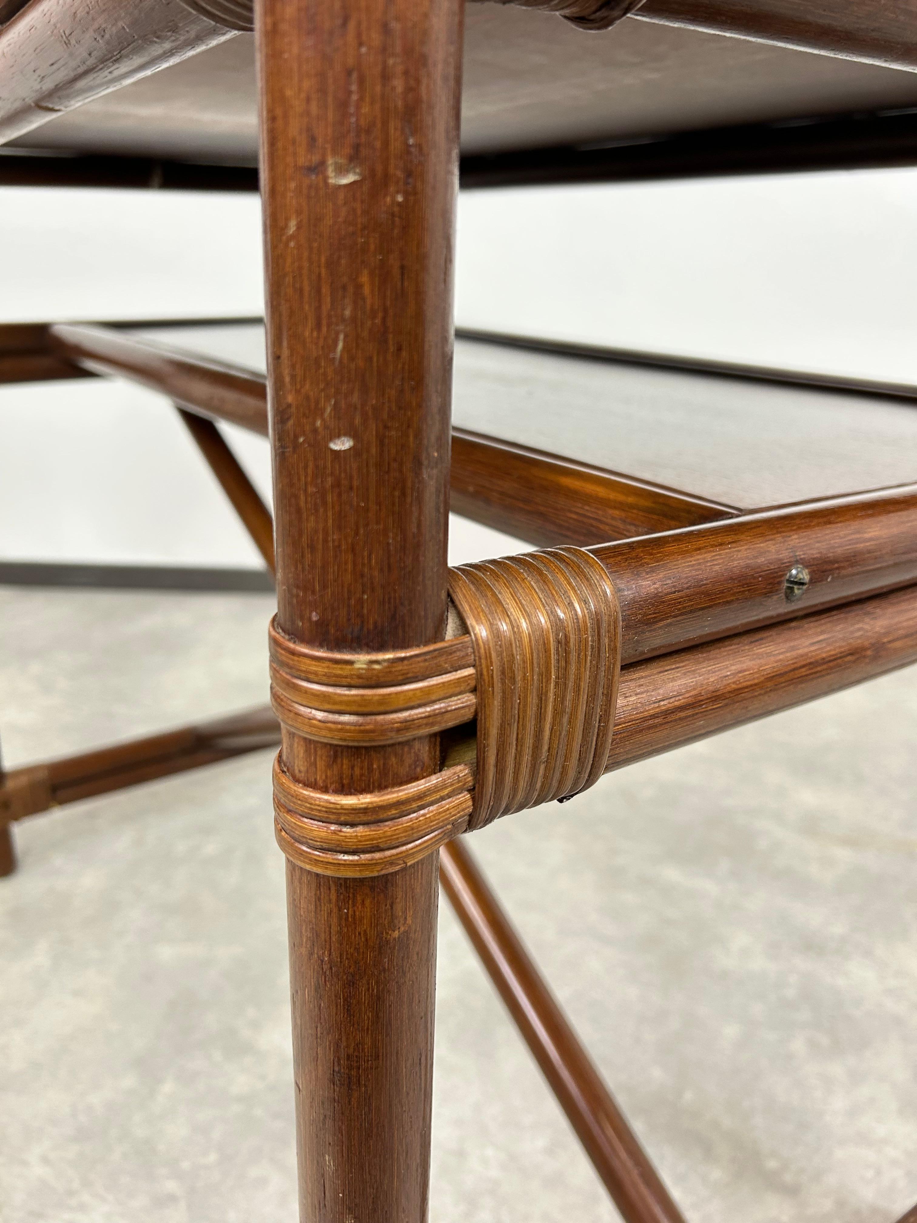 Mid-century modern bamboo desk table by Gervasoni For Sale 1