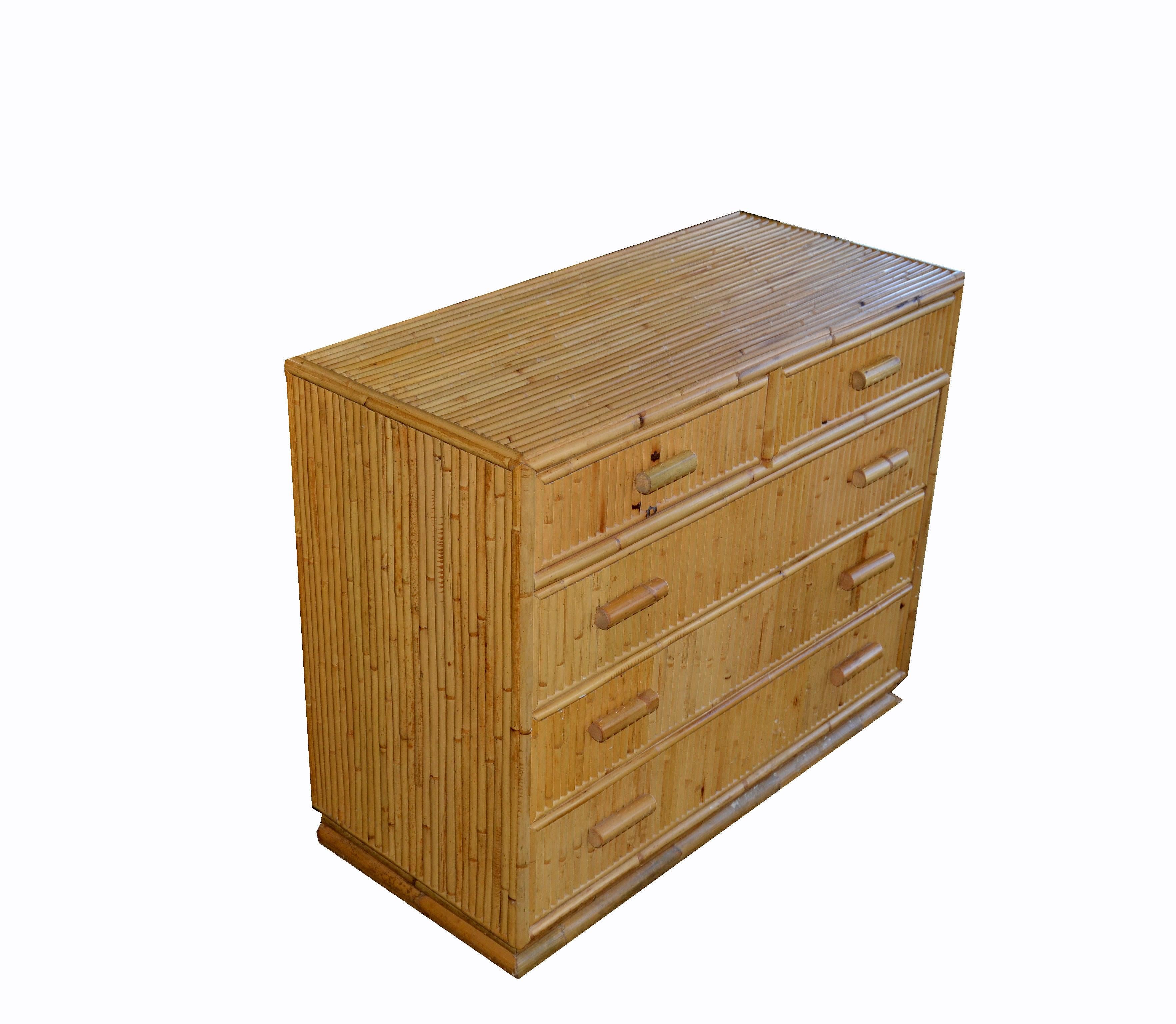 Mid-Century Modern Bamboo Dresser / Chest of Drawers 4