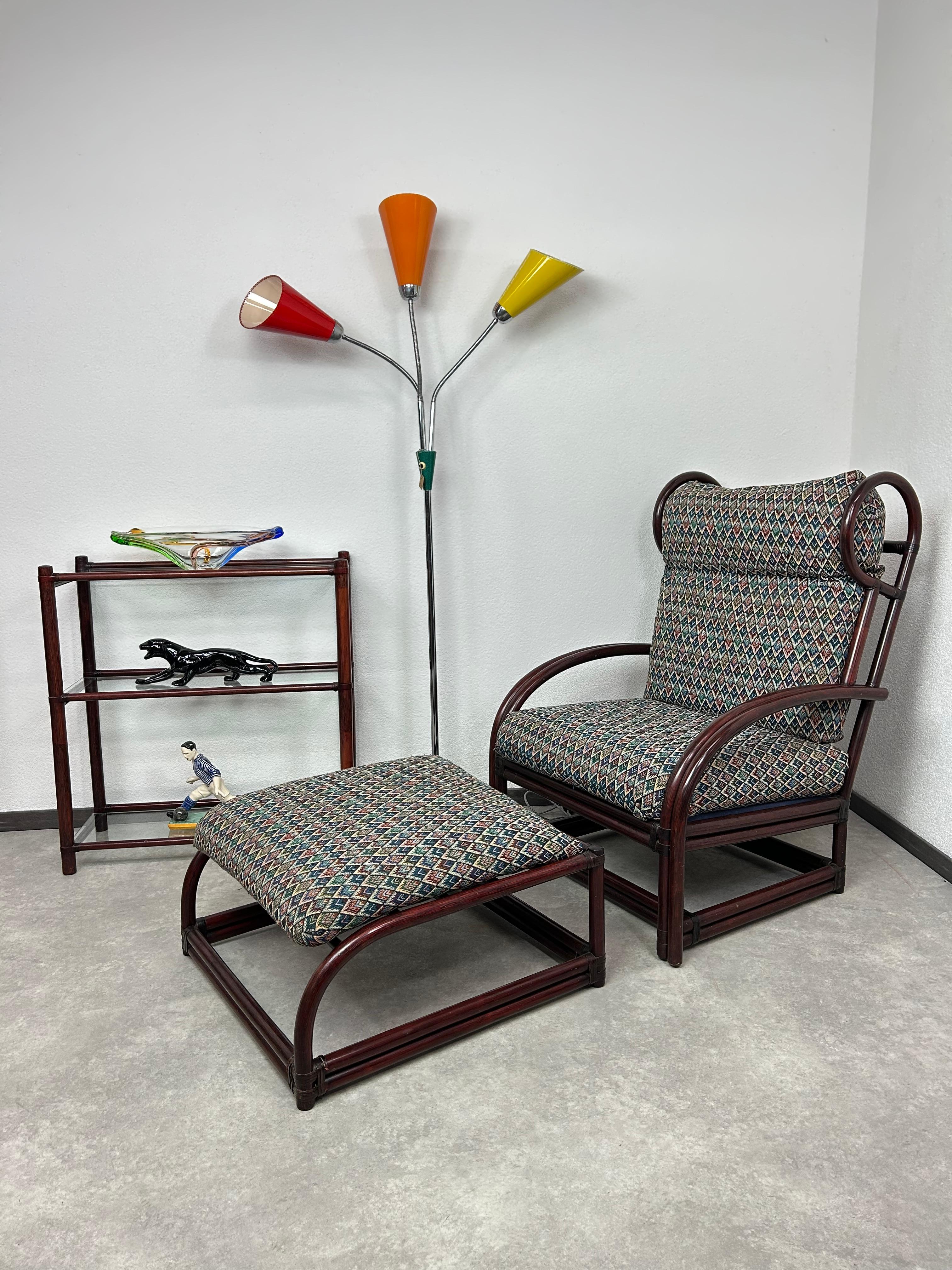 Austrian Mid-century modern bamboo etagere by Gervasoni For Sale