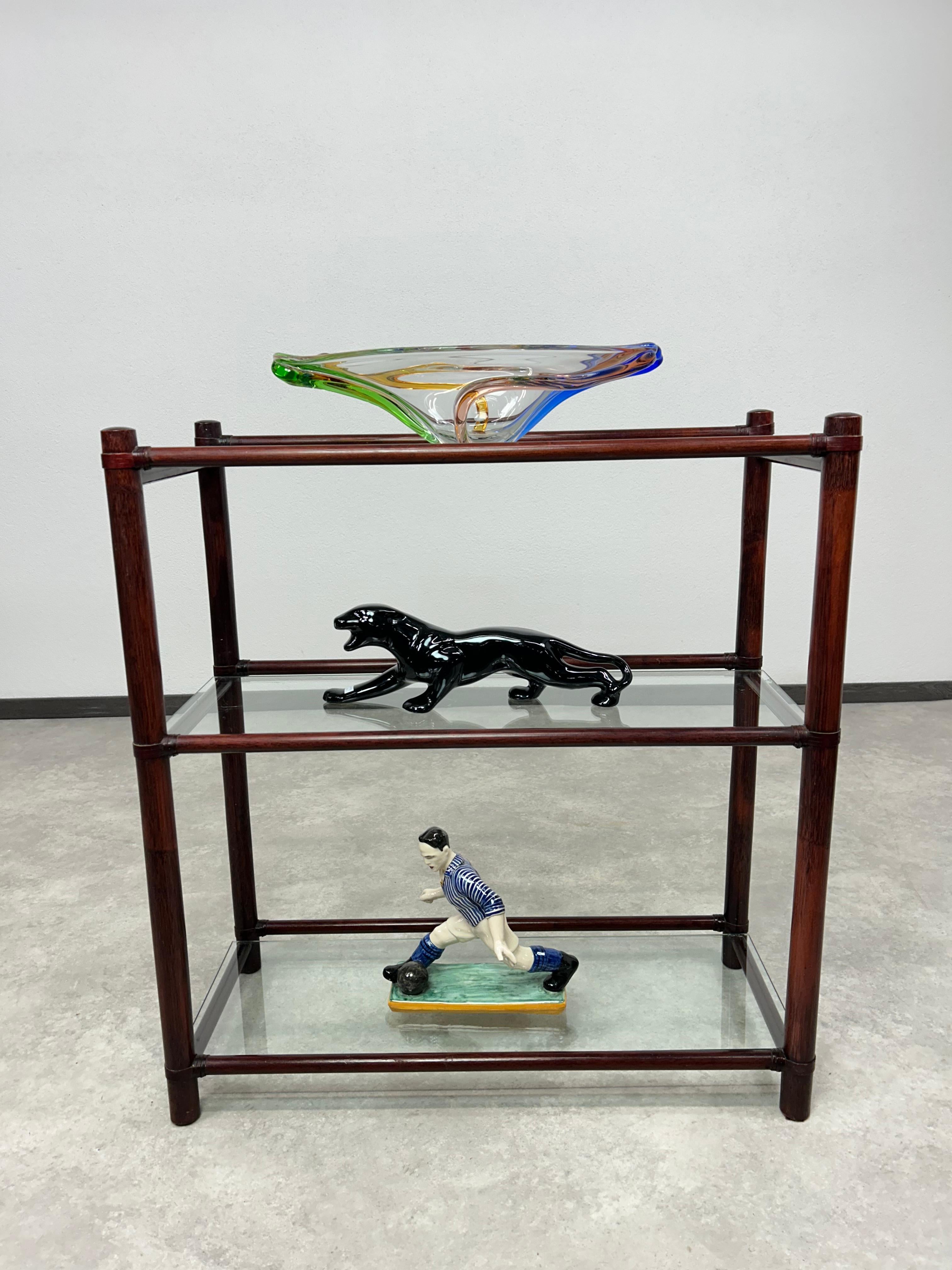 Late 20th Century Mid-century modern bamboo etagere by Gervasoni For Sale