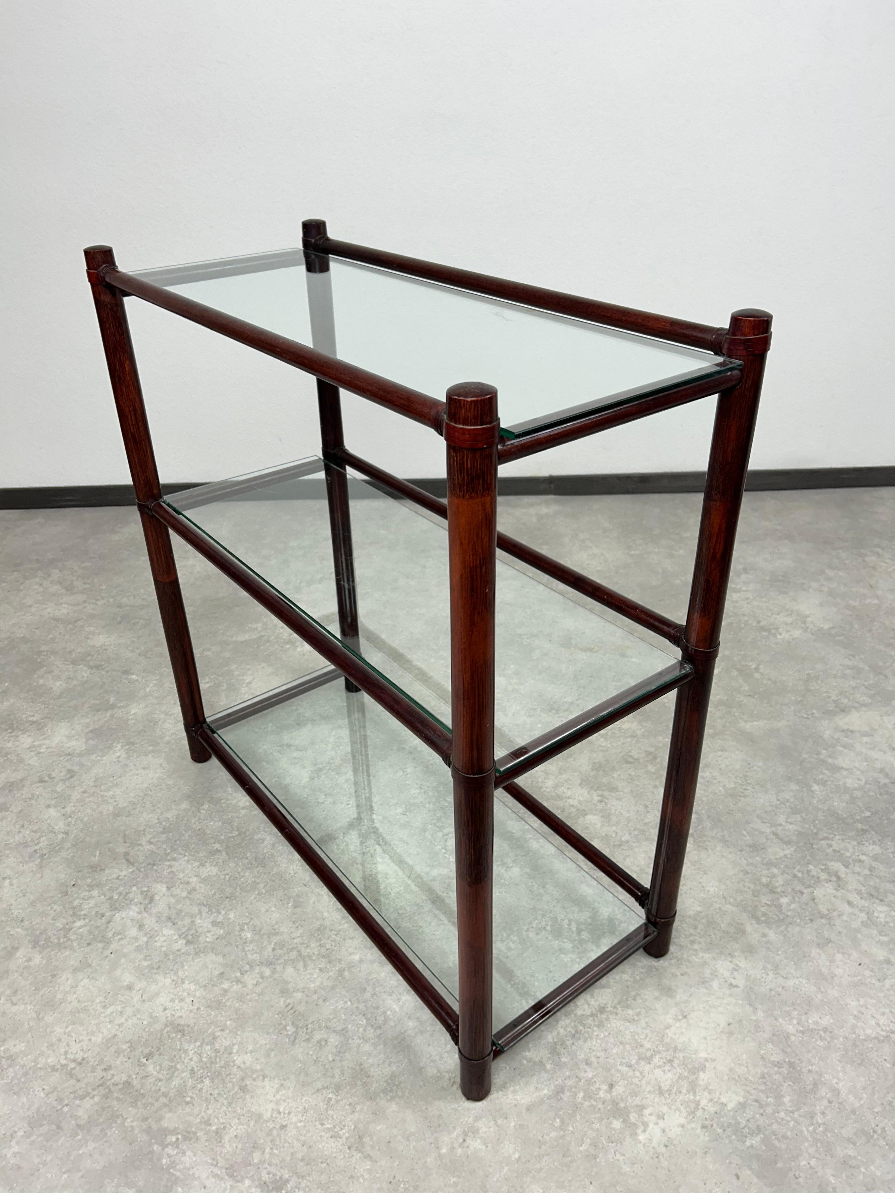 Mid-century modern bamboo etagere by Gervasoni For Sale 1