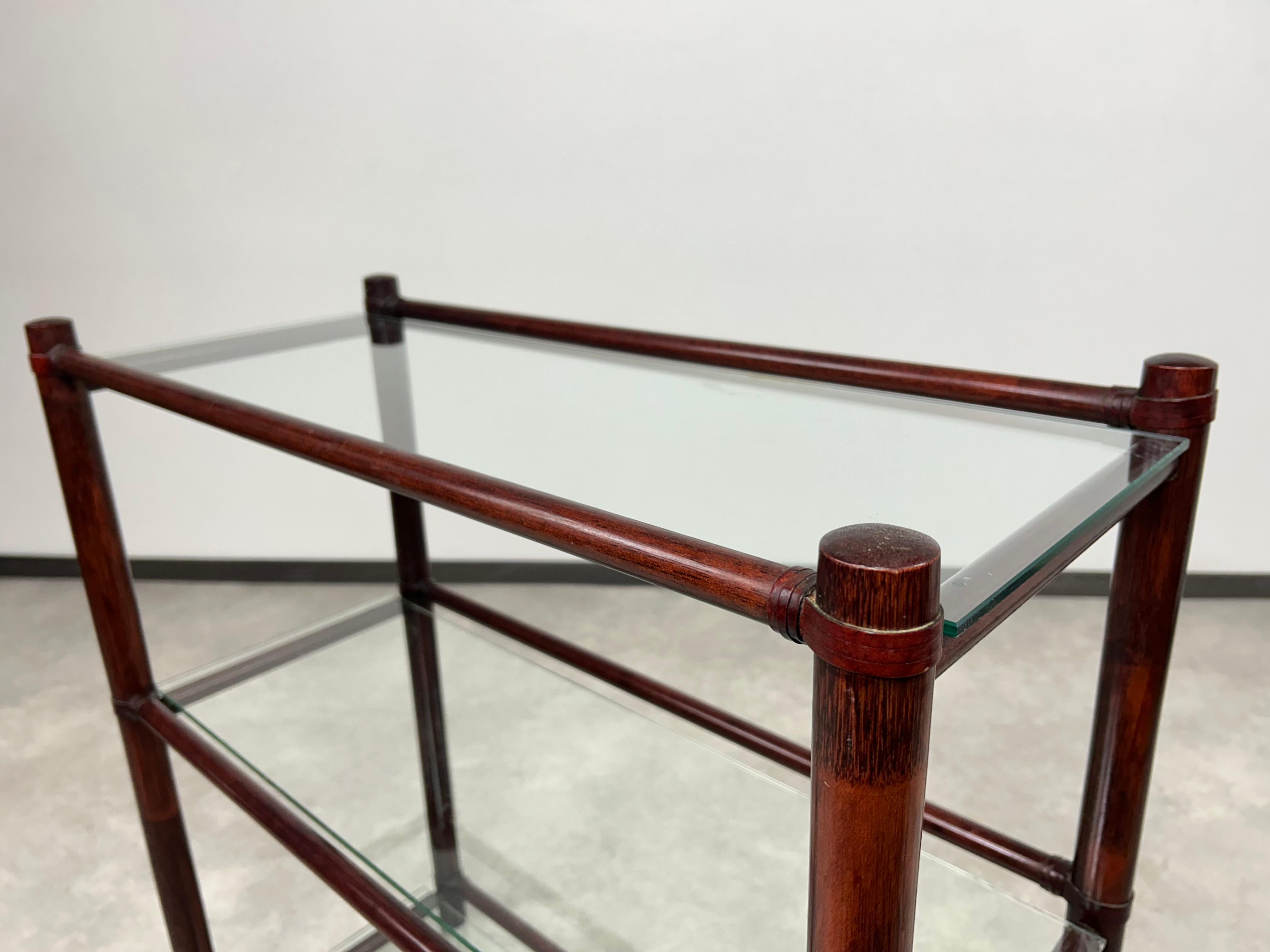 Mid-century modern bamboo etagere by Gervasoni For Sale 2