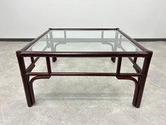 Mesa baja de bambú moderna de mediados de siglo de Gervasoni